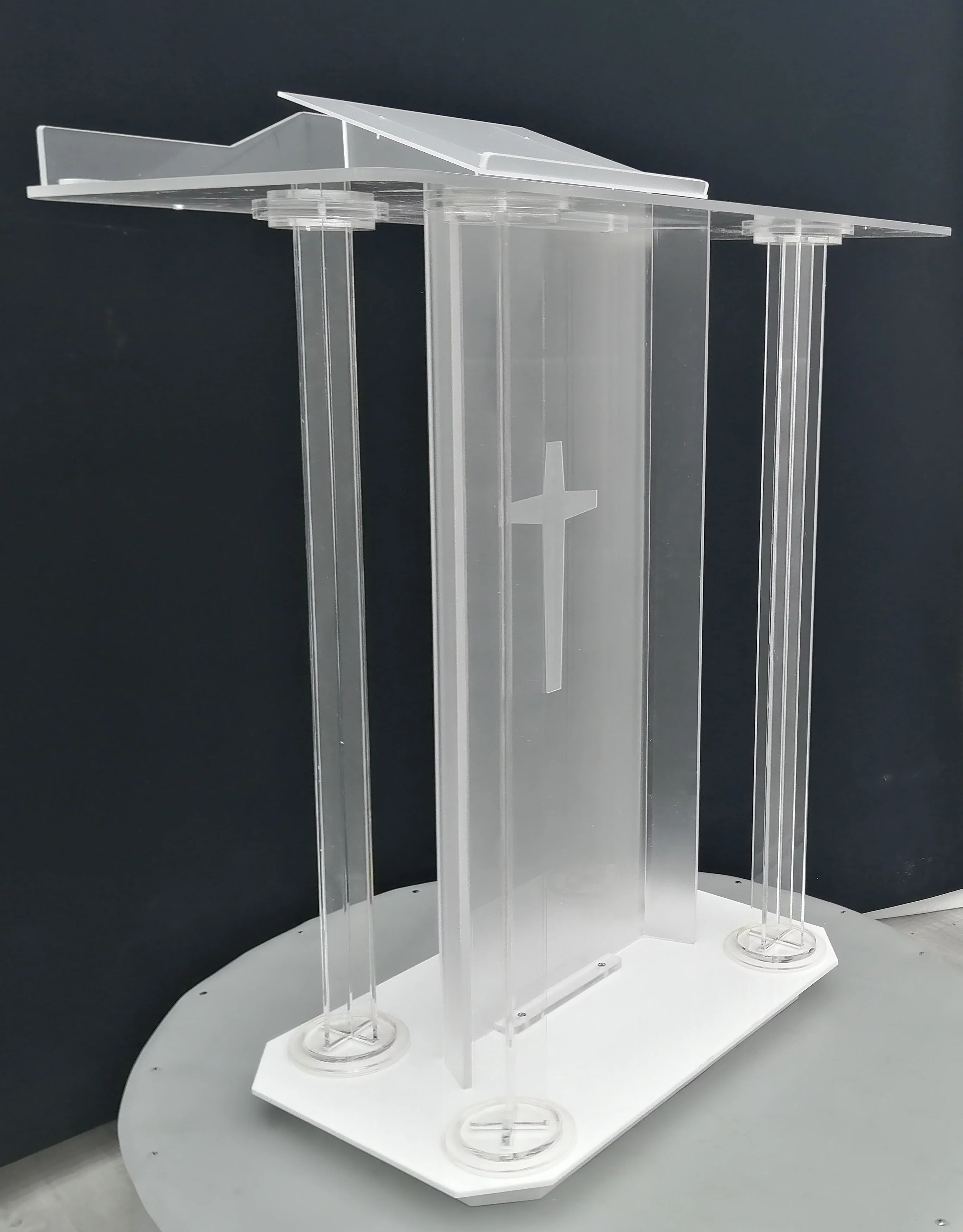 INTSUPERMAI Acrylics Church Podium Pray Lectern Pulpit Plexiglass