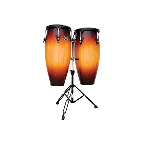 Latin Percussion LP646NY-VSB 10-Inch and 11-Inch City Series Conga Set with Stand - Vintage Sunburst