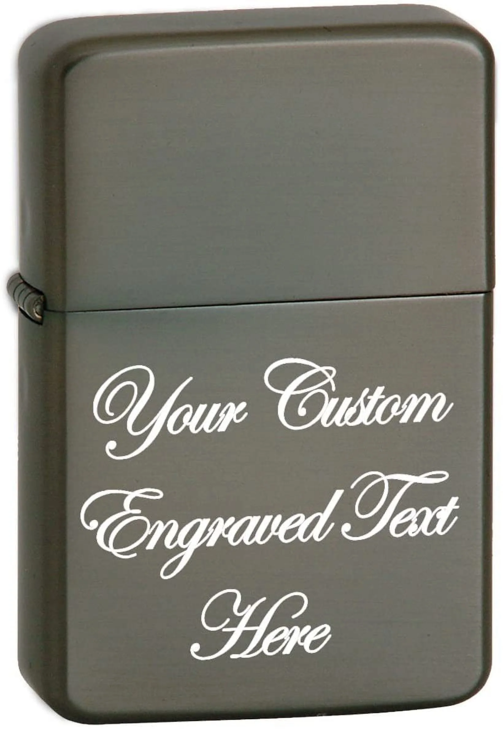 Hat Shark Personalized Custom Laser Engraved Vector KGM Thunderbird Vintage Lighter Groomsmen, Wedding, Anniversary, Birthday, Gift - Multiple Colors (Gunmetal Satin)