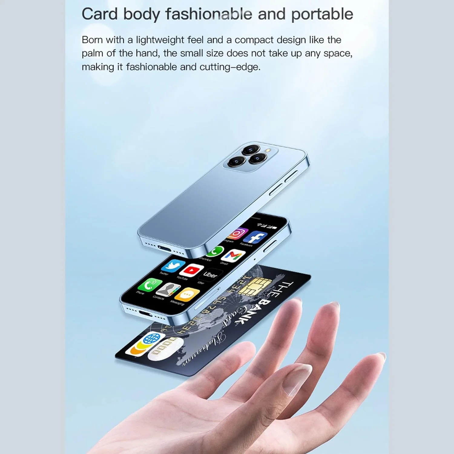 Mini Phone 4G World Smallest Phone 3inches Unlocked Mini Smartphone Android 10.0 Mini Cell Phone Dual Sim Broisae XS16 2GB Ram 16GB ROM Mobile Phone for Kids (Purple)