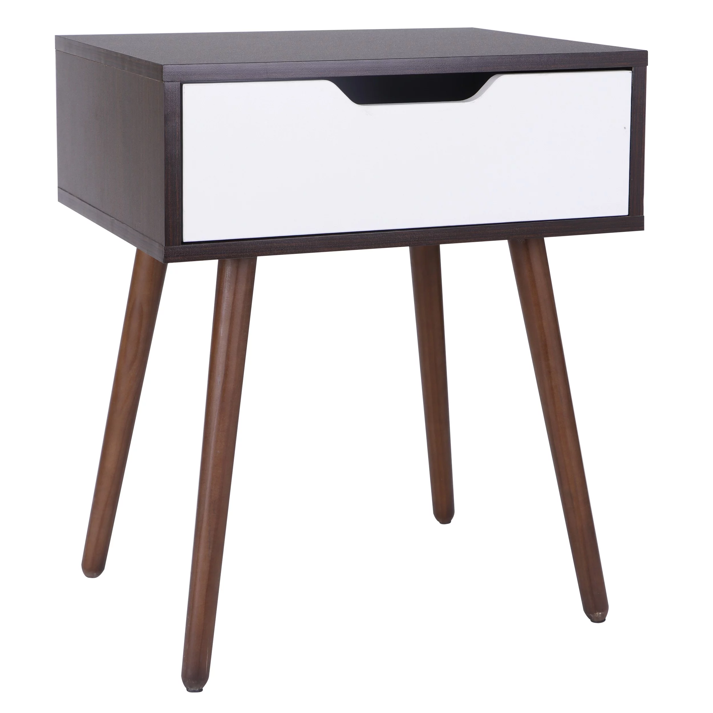 ZENSTYLE Modern Style Home Livingroom Storage Rack Wood Table with Drawer