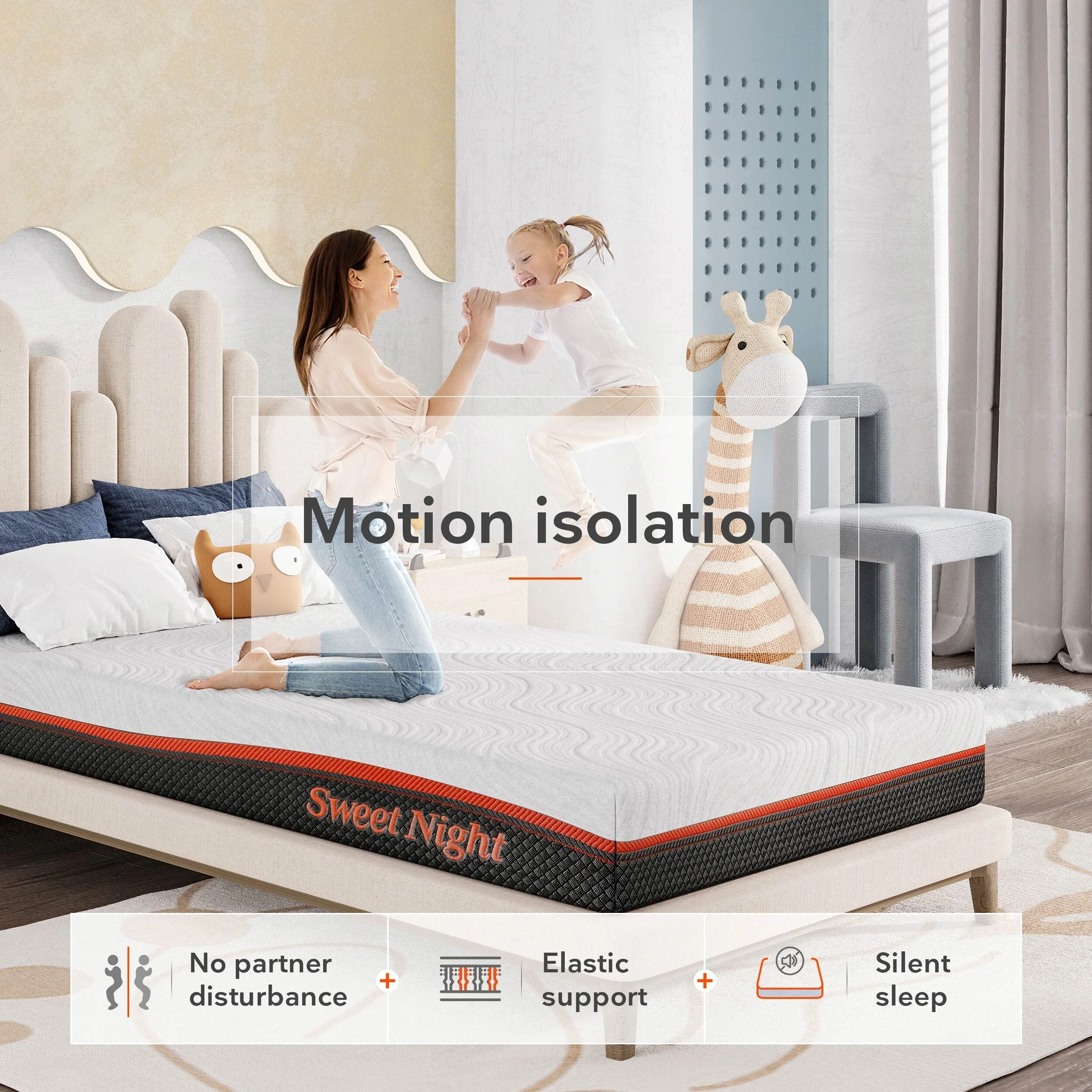 Sweetnight  8-inch Hybrid Memory Foam Innerspring Mattress Queen