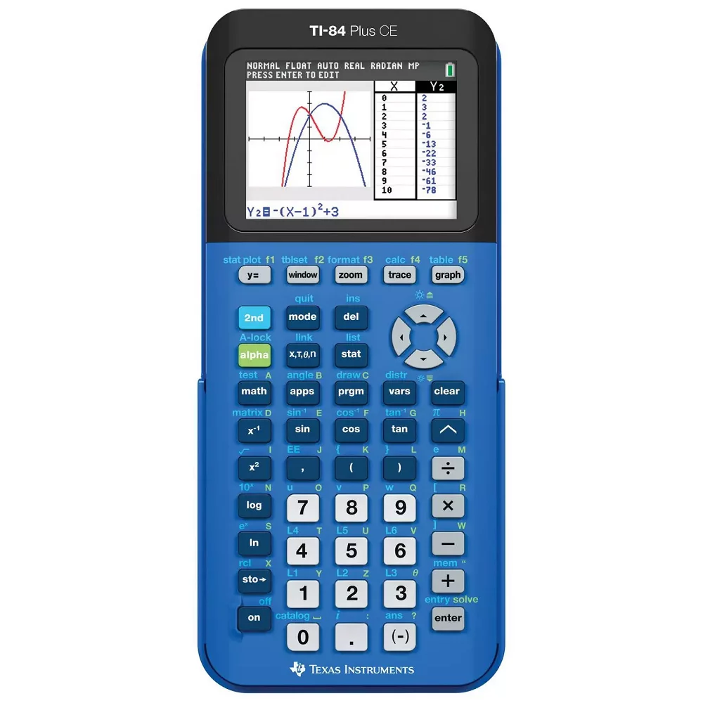 Texas Instruments 84 Plus CE Calculator - Blue