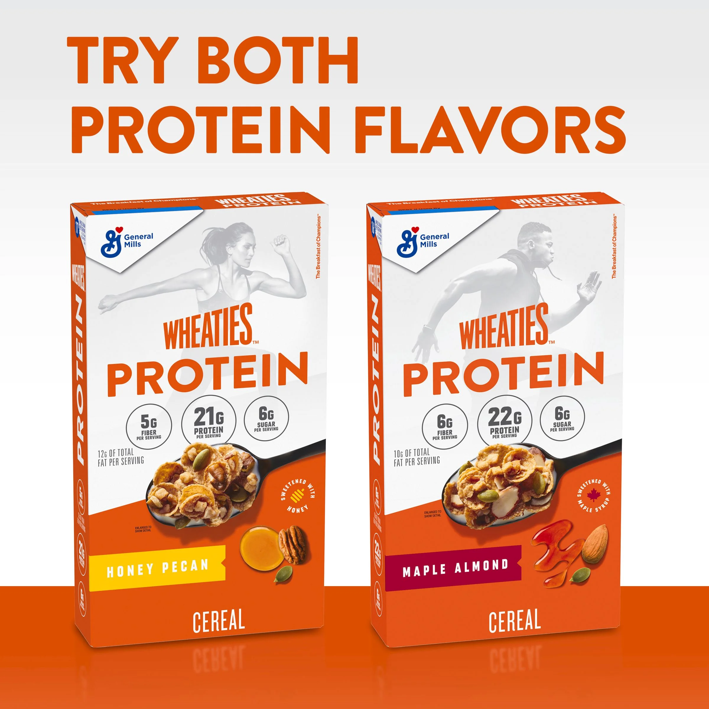 Wheaties Protein Breakfast Cereal, Maple Almond, Breakfast of Champions, 16 oz