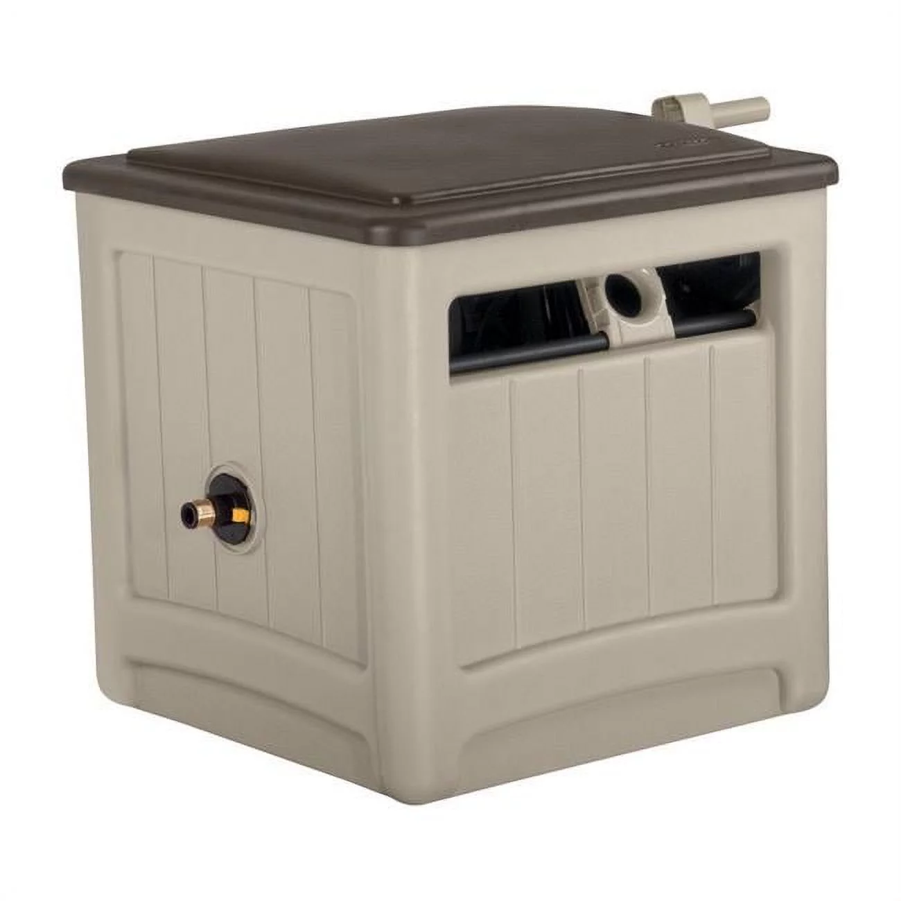 225 ft. Smart Tube Wheeled Hideaway Hose Cabinet, Beige