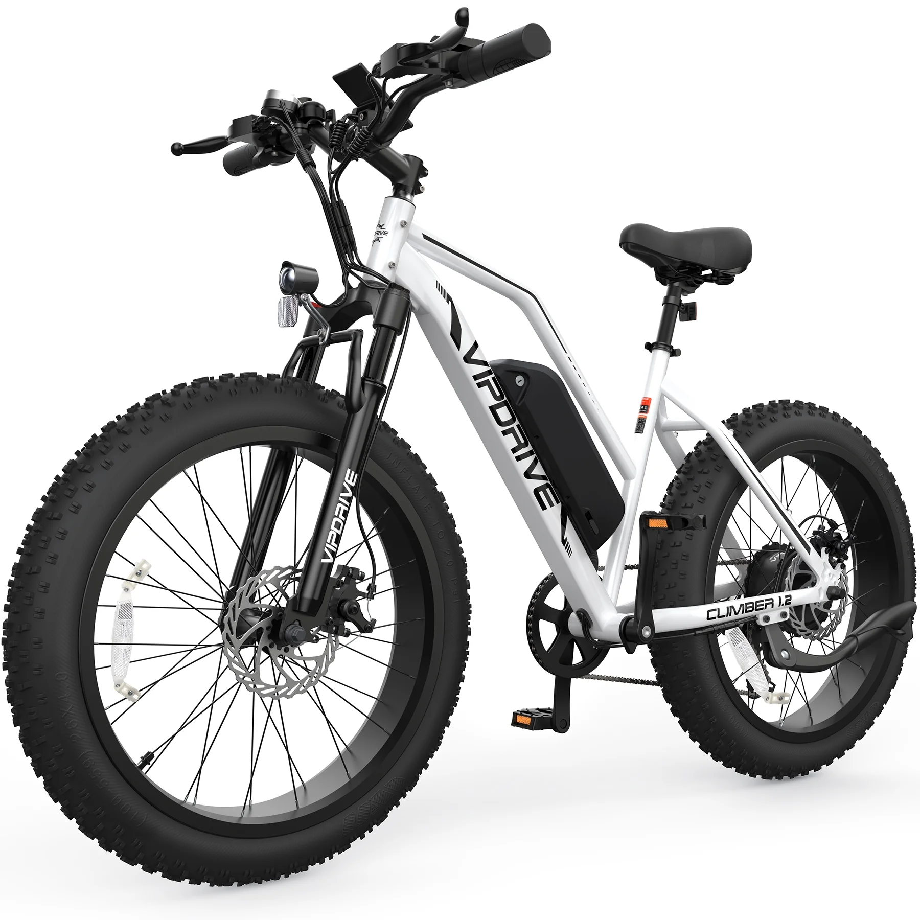 VIPDRIVE Electric Bike for Adults with 750W/500W Motor, 48V 15AH Samsung Cells Battery, 26