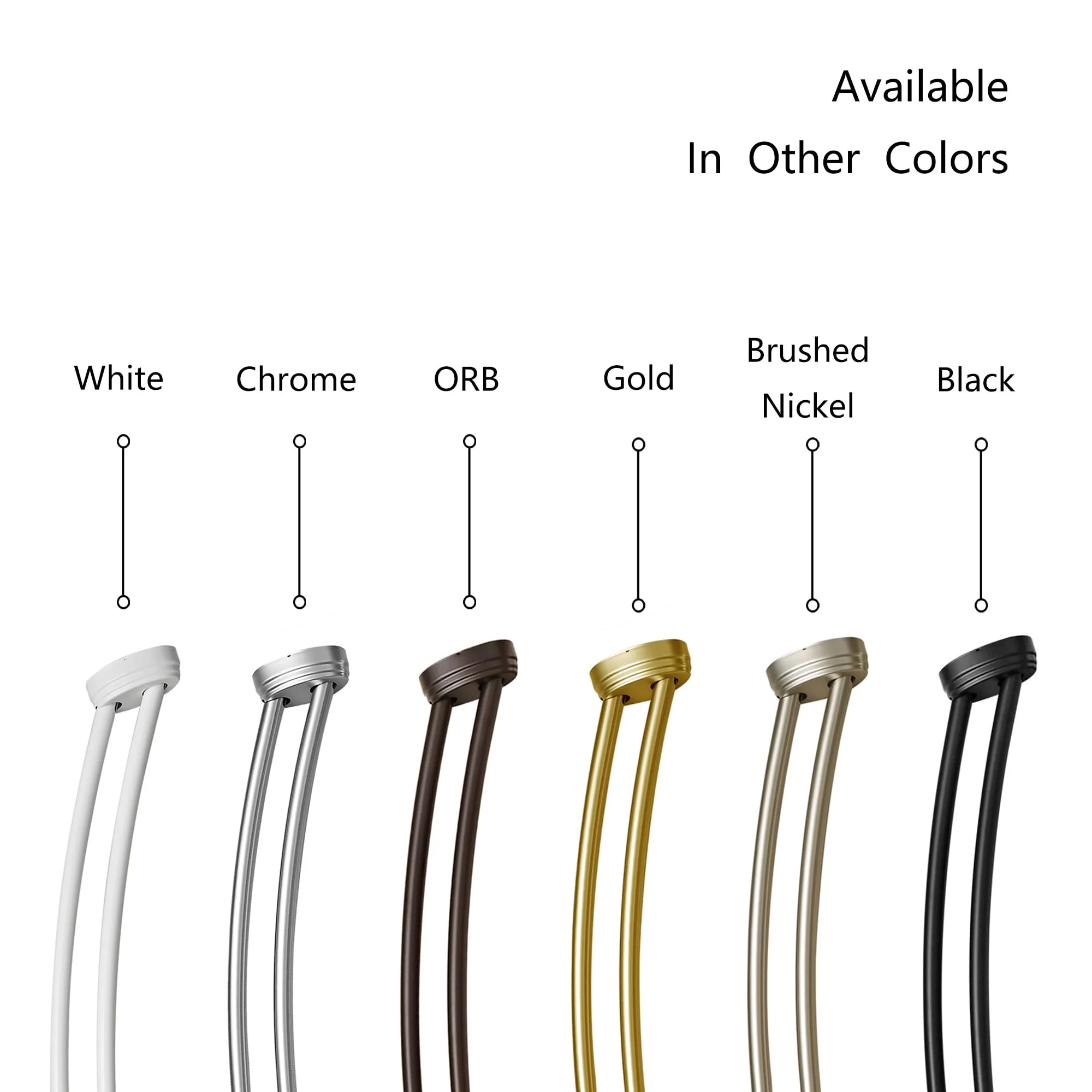 Utopia Alley Rustproof Aluminum Double Curved Shower Curtain Rod, Adjustable Double Shower Rod from 45