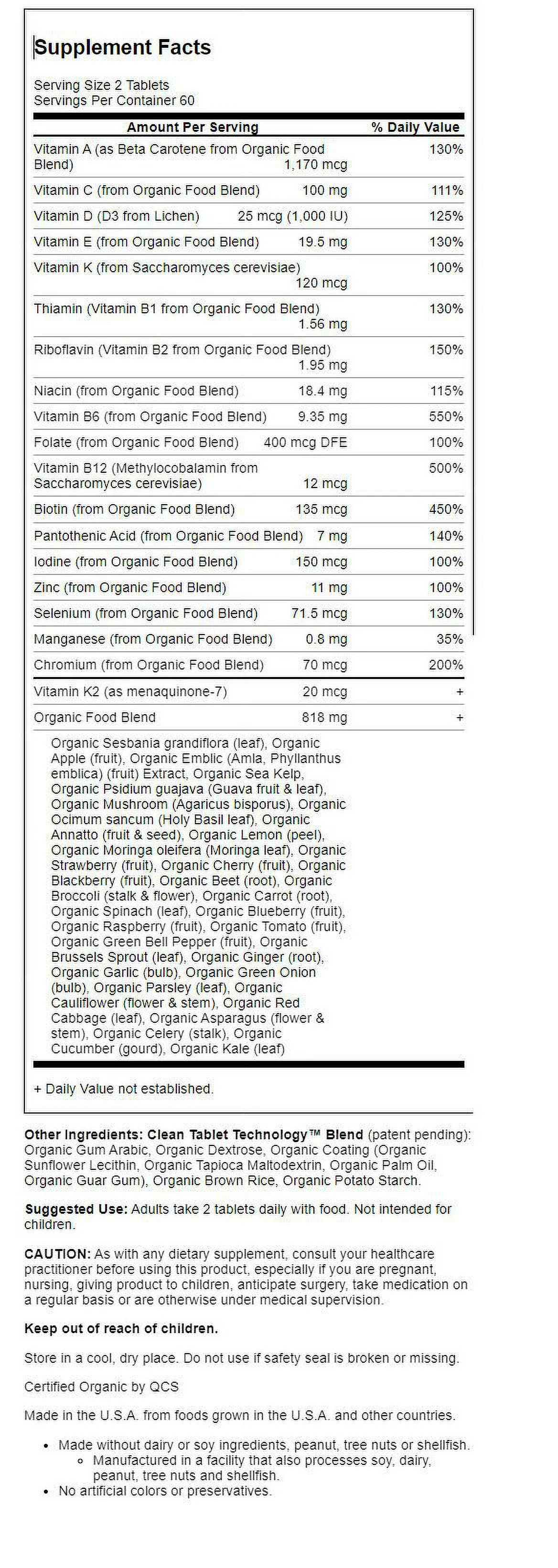 Garden of Life Mykind Organics Men's Multi 120 Vegan Tabs