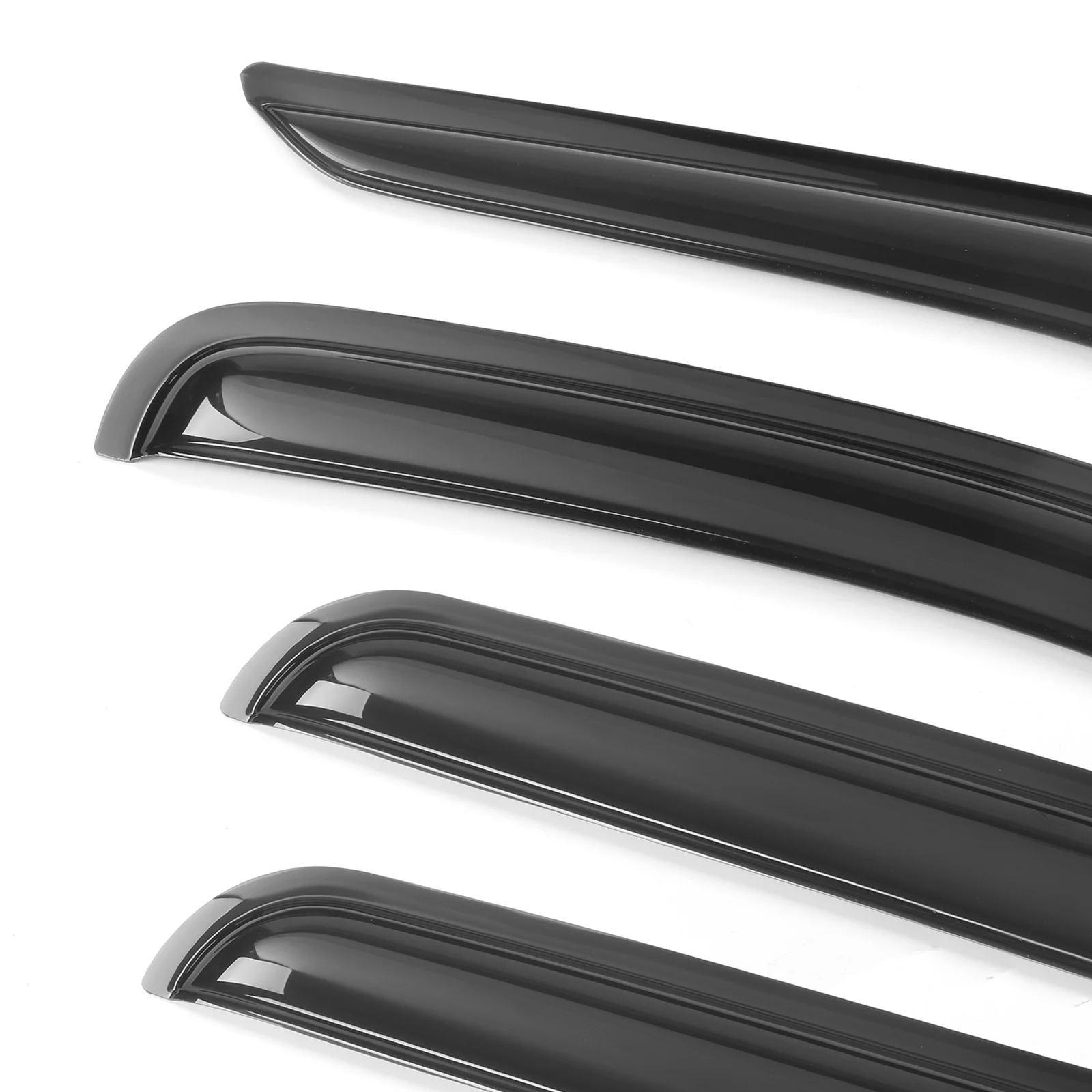 Ikon Motorsports Window Visor Fit 02-07 Jeep Liberty KJ Acrylic 4Pc Set Outside Mount