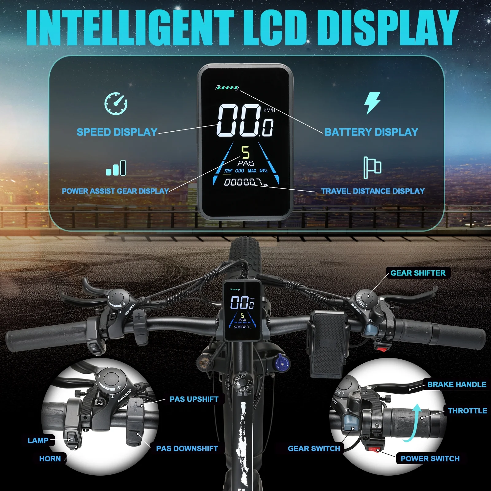 Electric Bike for Adults, 2000W 26” Fat Tire Electric Bike, 35MPH AWD Dual Motor Electric Bicycles, 48V 22.4AH Battery Fast Ebikes Dual Hydraulic Brakes