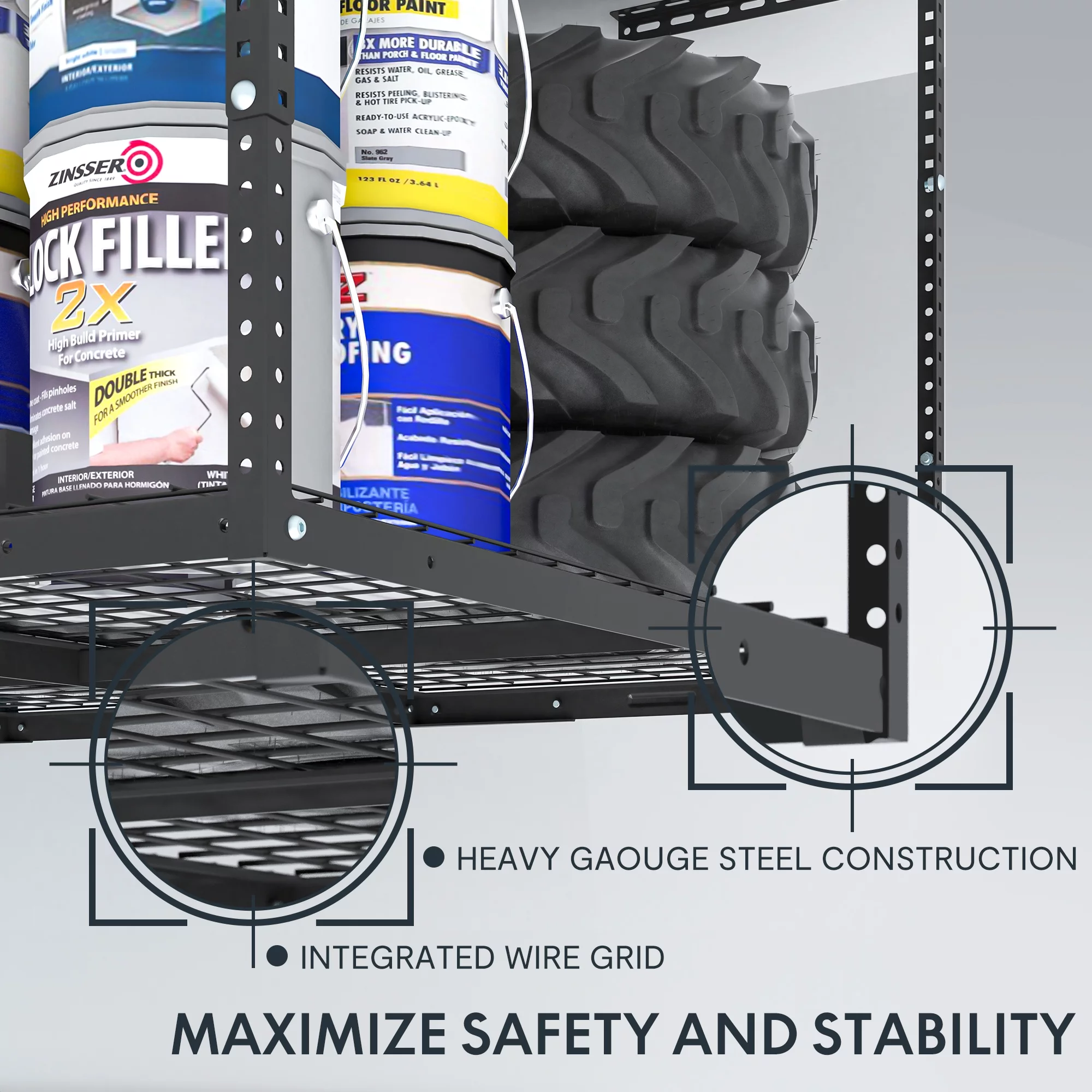 FLEXIMOUNTS Classic Overhead Garage Storage Rack 48