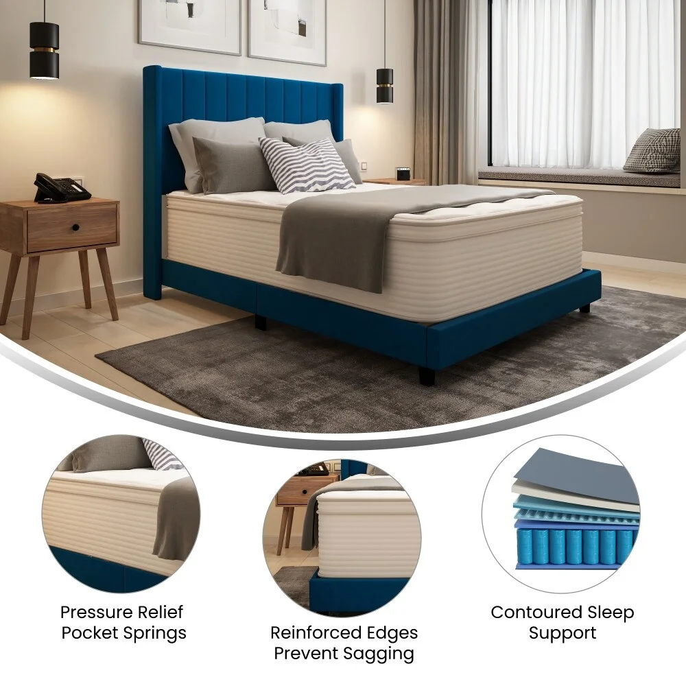 Taylor & Logan Euro Top Hybrid Pocket Spring & Foam Mattress in a Box with Edge Support Full