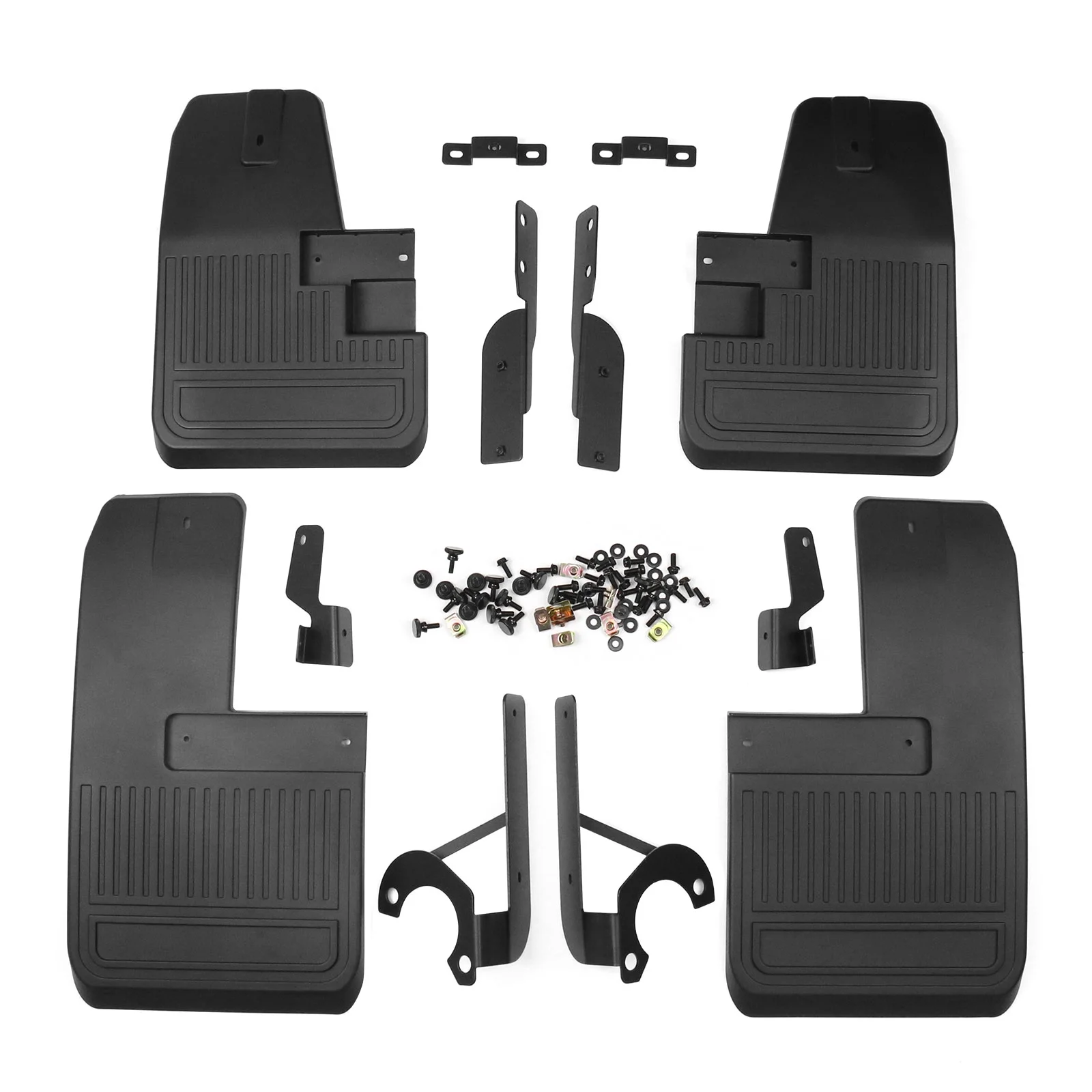 Ikon Motorsports Compatible With 2021-2023 Ford Bronco Mud Flaps 4PCS Black PP Front Rear Left Right Splash Mud Guard Mudguard Mudflaps