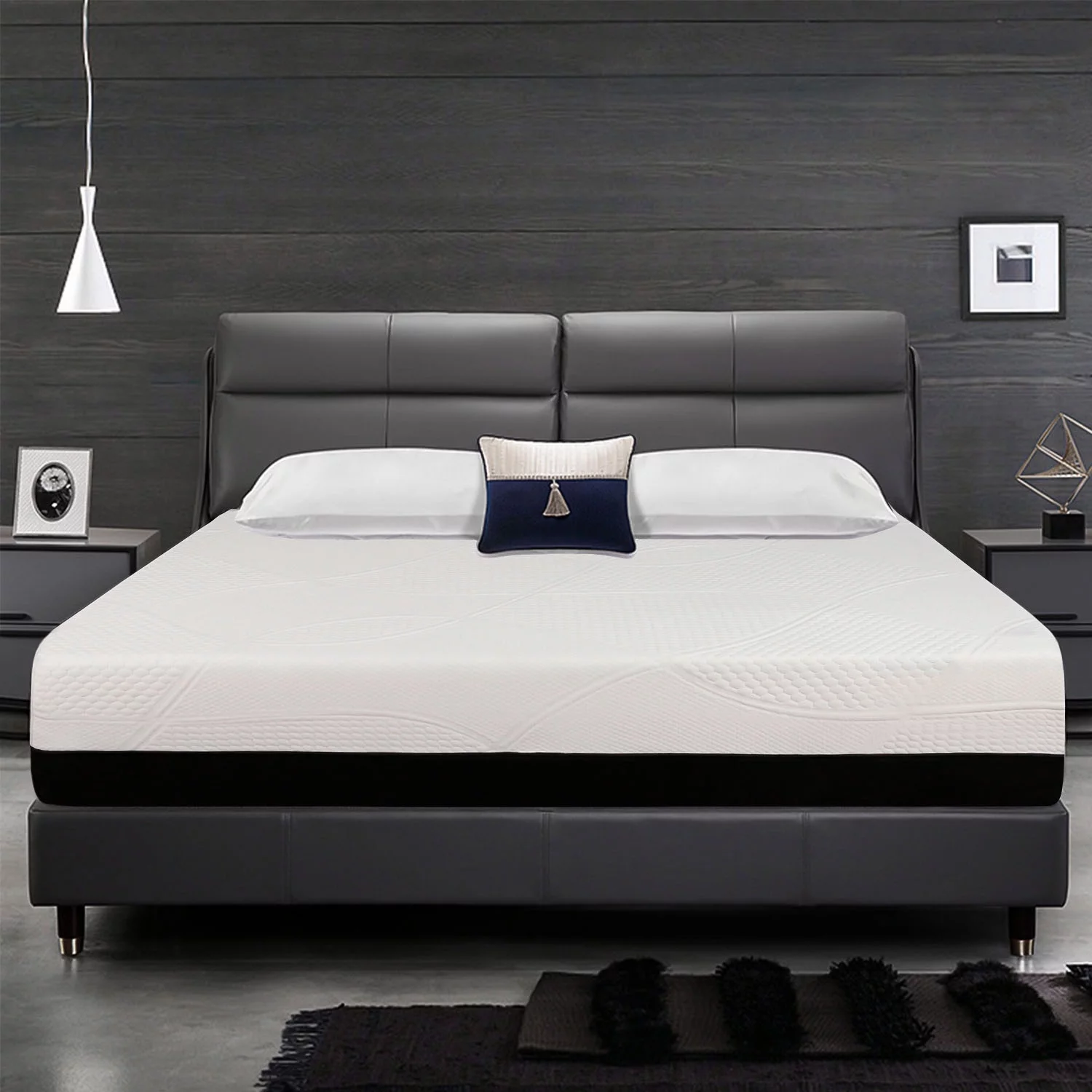 12 inch Gel Memory Foam Mattress Twin Size in a Box with Detachable Cover Medium Firm Bed Mattresses