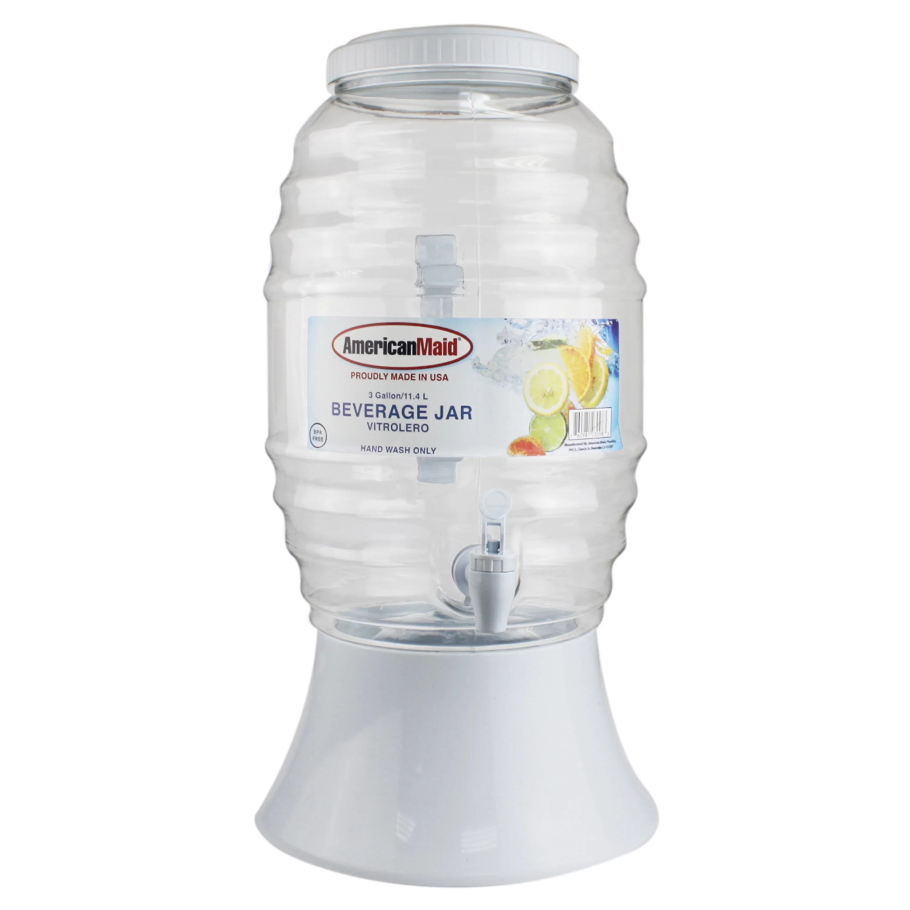 American Maid 3 Gallon Vitrolero with a Stand, White