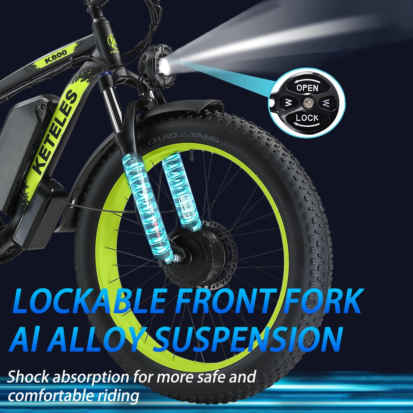 Electric Bike for Adults, 2000W 26” Fat Tire Electric Bike, 35MPH AWD Dual Motor Electric Bicycles, 48V 22.4AH Battery Fast Ebikes Dual Hydraulic Brakes