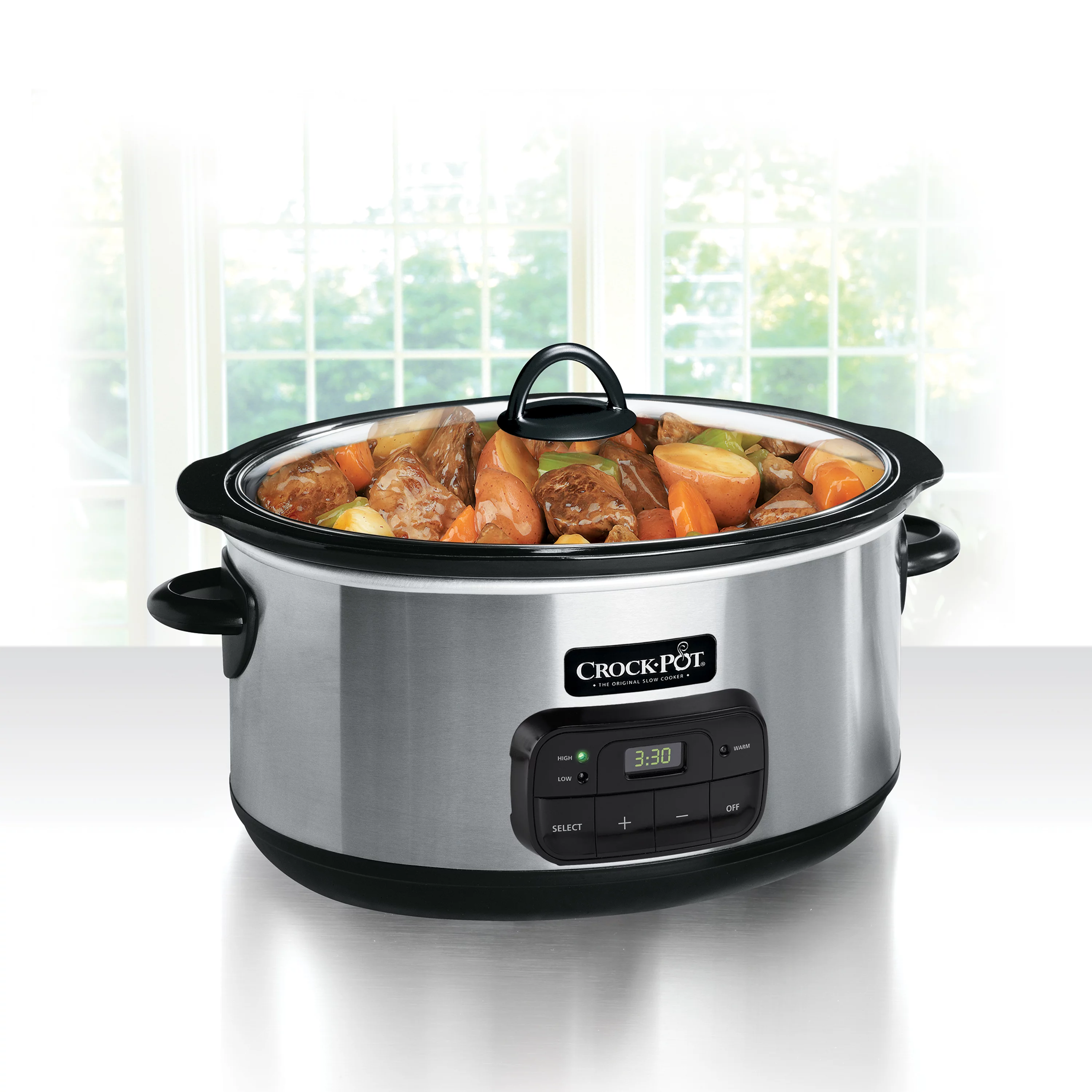 Crock-Pot 8 Quart Programmable Stainless Steel Slow Cooker