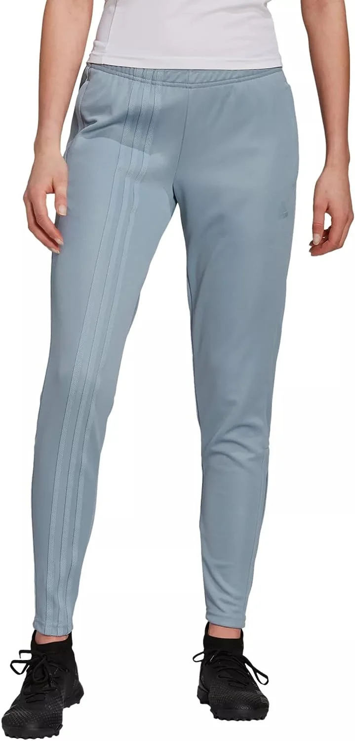 adidas Women's Disruptive Stripes Soccer Pant Light Blue Grey Size XL