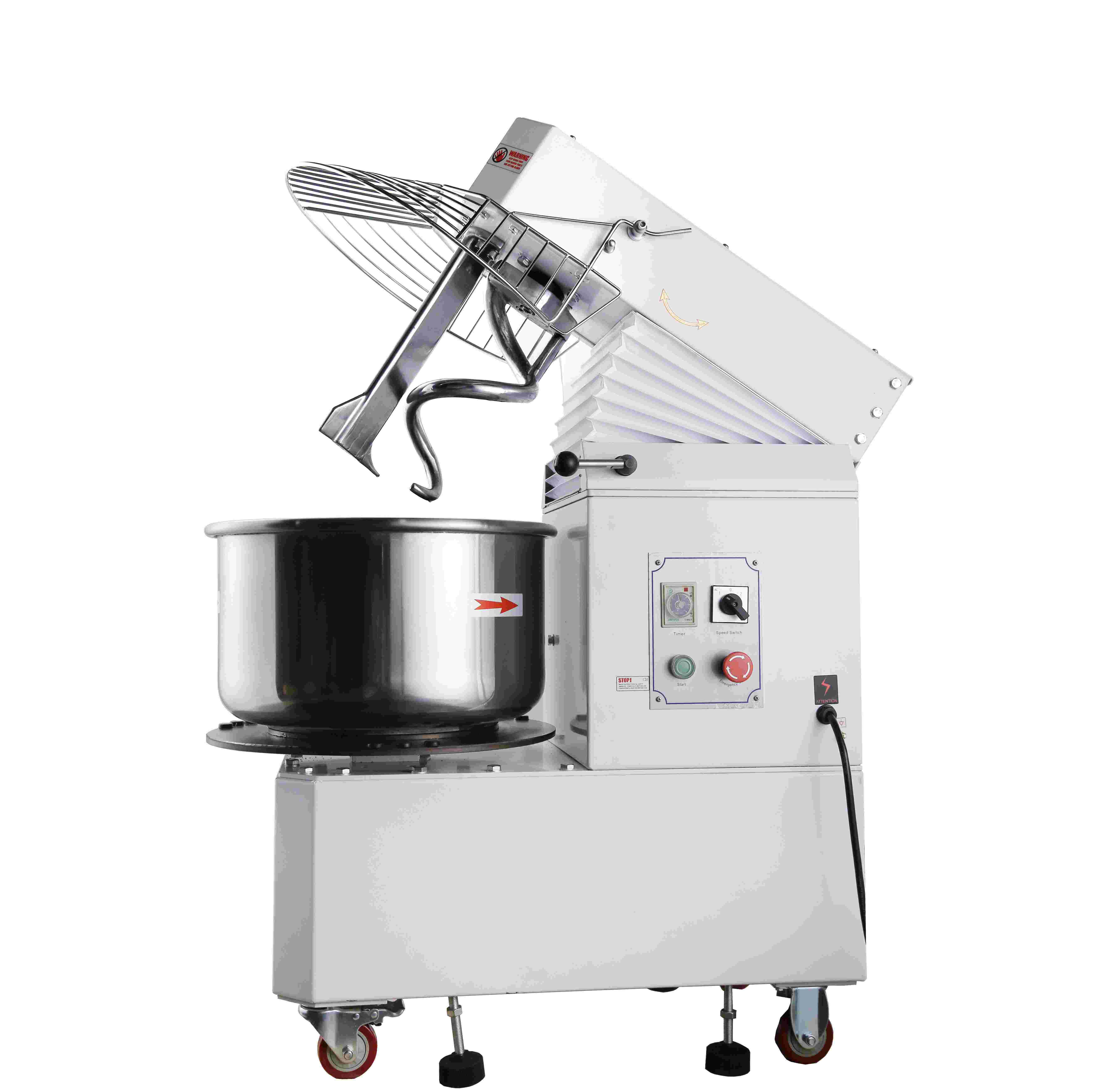 Hakka Commercial Dough Mixers 20 Quart Stainless Steel 2 Speed Rising Spiral Mixers-HTD20B(220V/60Hz,3 Phase)