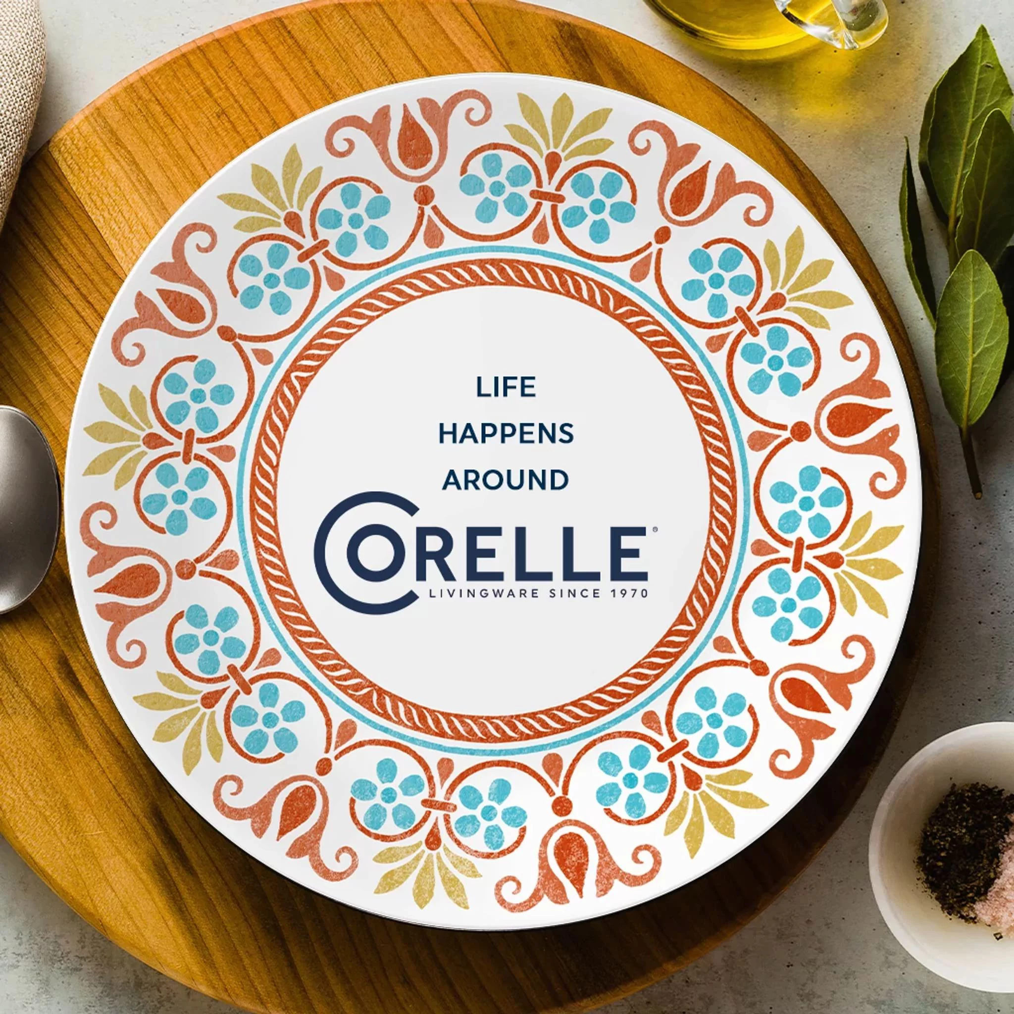 Corelle Global Collection Terracotta Dreams 10.25 Dinner Plates, 6-pack