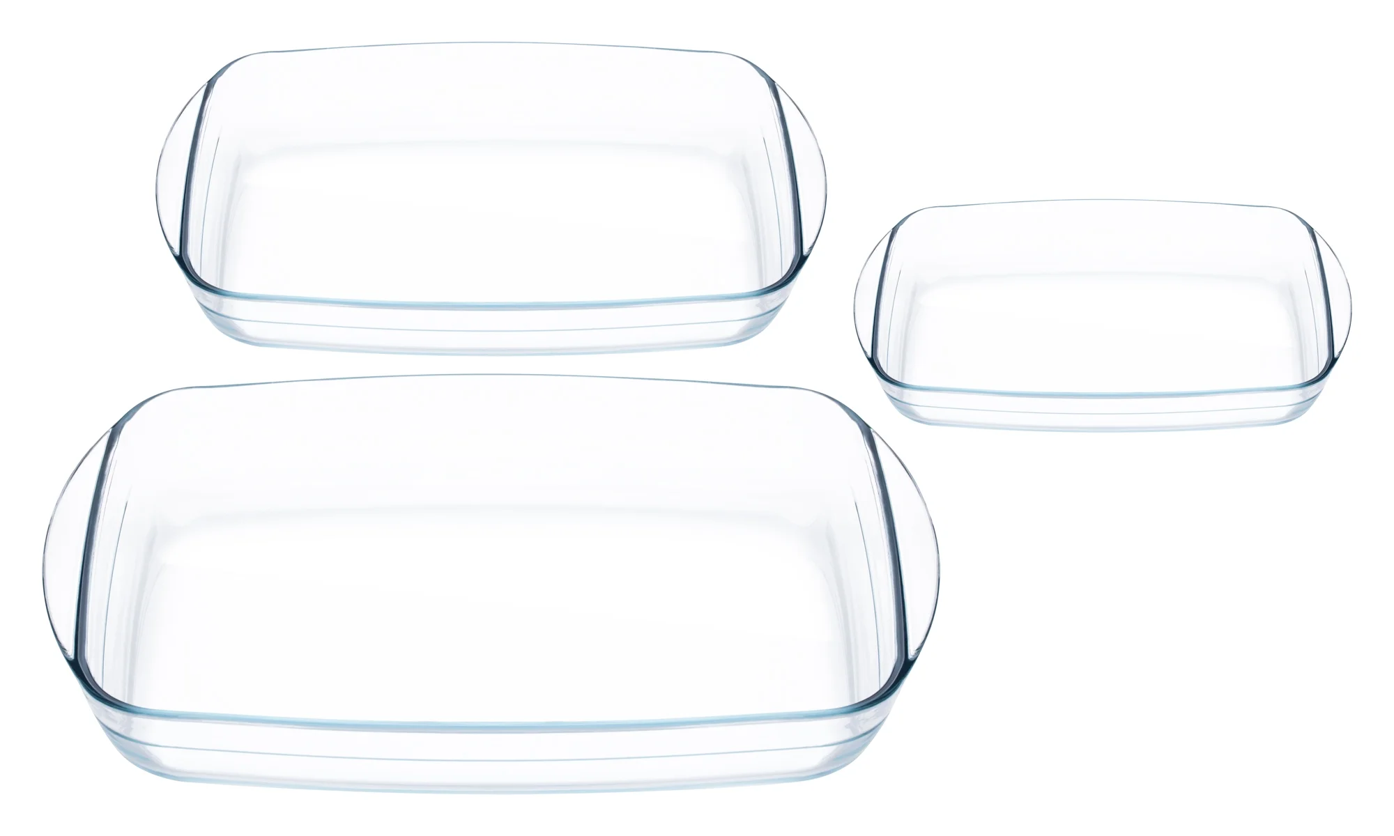 Imperial Home 3 Pc Glass Rectangular Baking Dish