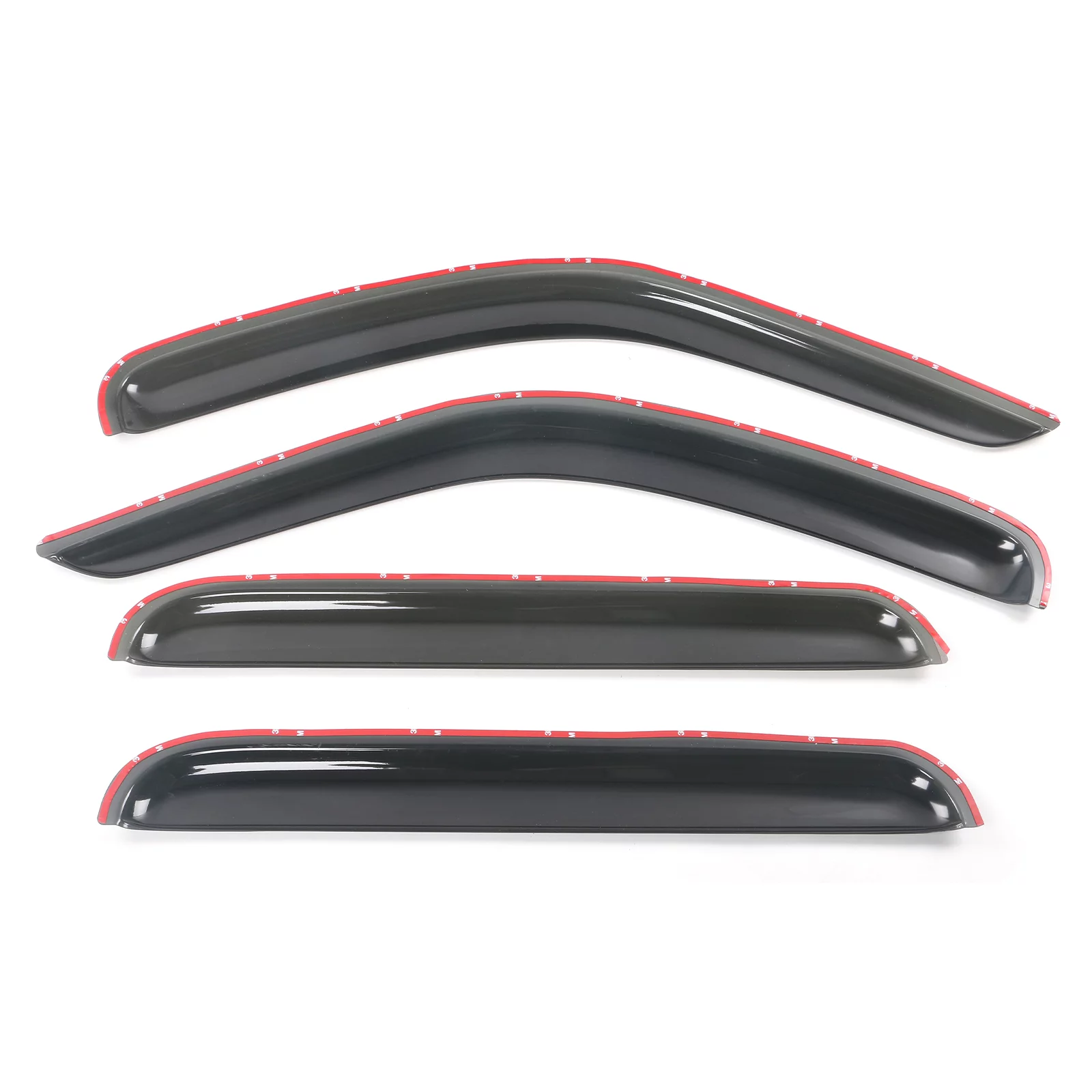 Ikon Motorsports Window Visor Fit 02-07 Jeep Liberty KJ Acrylic 4Pc Set Outside Mount