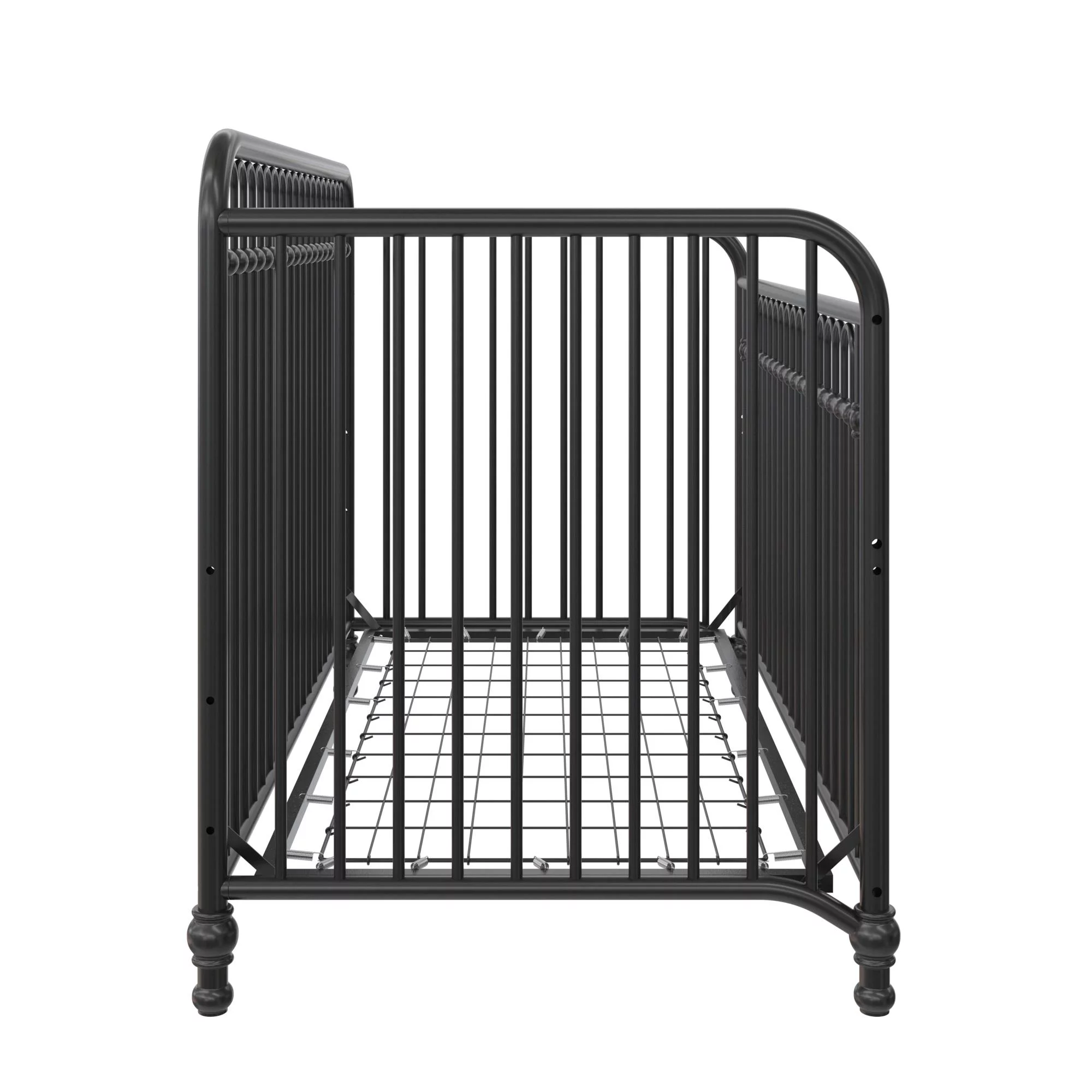 Little Seeds Raven 3-in-1 Convertible Metal Crib, Nursery Furniture, Black