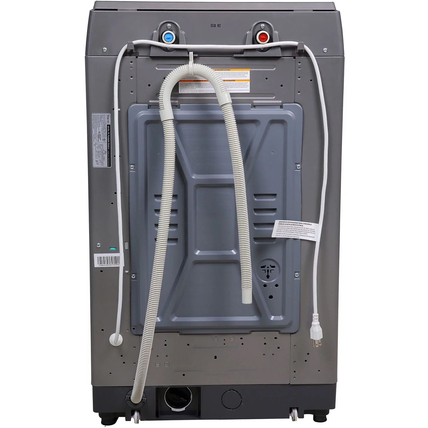 Magic Chef 2 Cu. Ft. Compact Portable Top-Load Washer in Silver