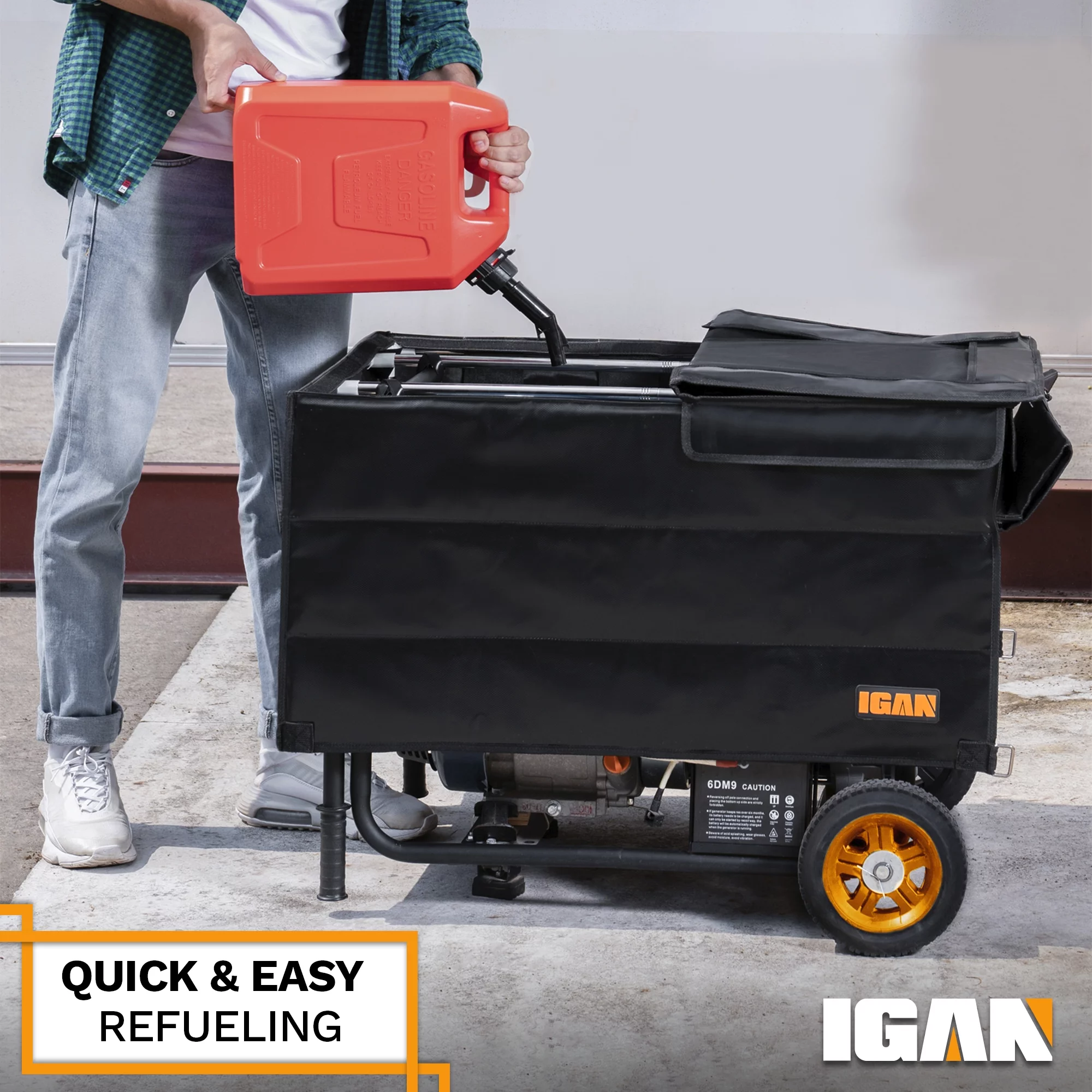 IGAN Generator Tent Waterproof Portable Generator Cover for 3500–12000 Watt 9,2 lb. Generators Black