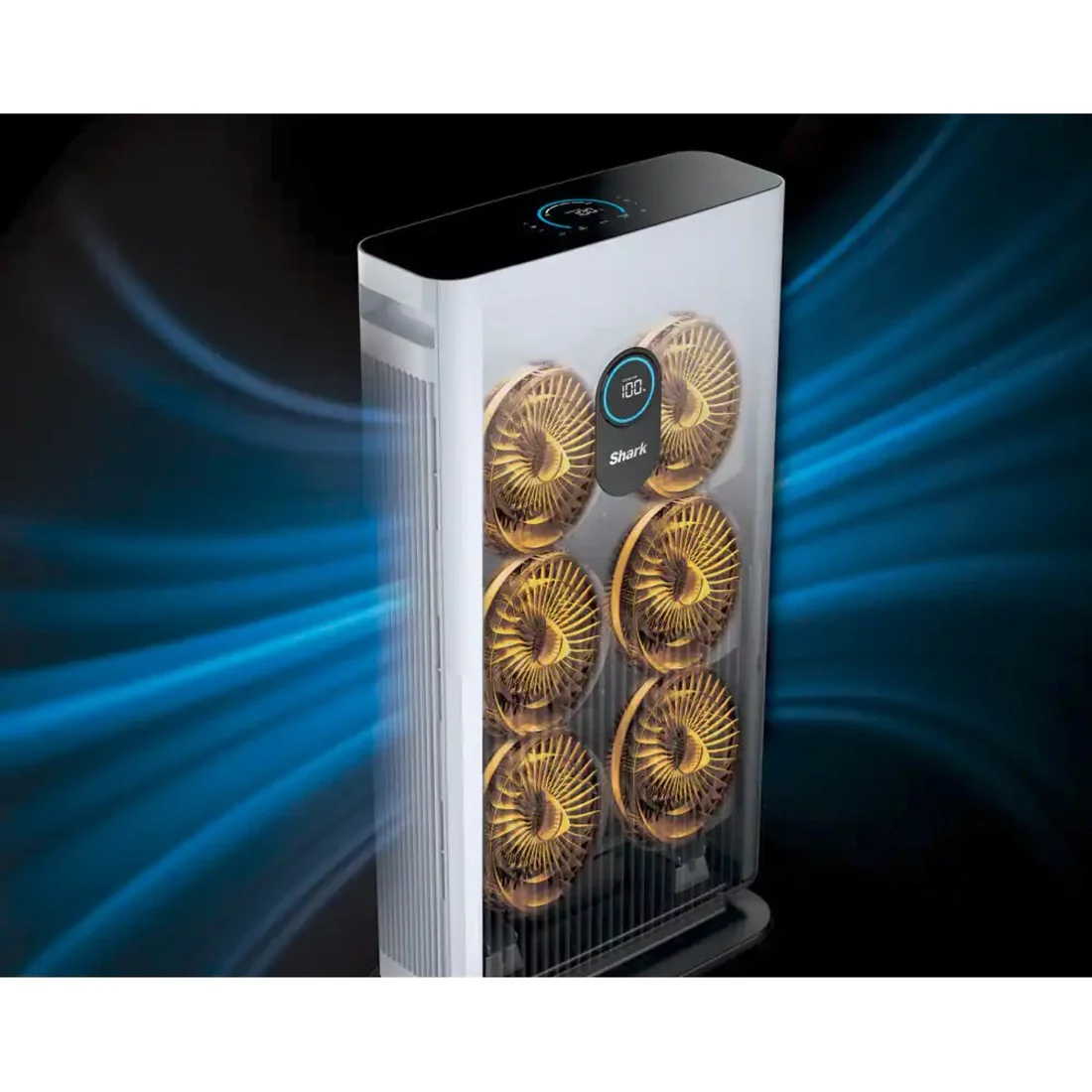 Shark HE601 6 True HEPA Air Purifier With Advanced Odor Lock, 1,200 Sq. Ft. Coverage, White