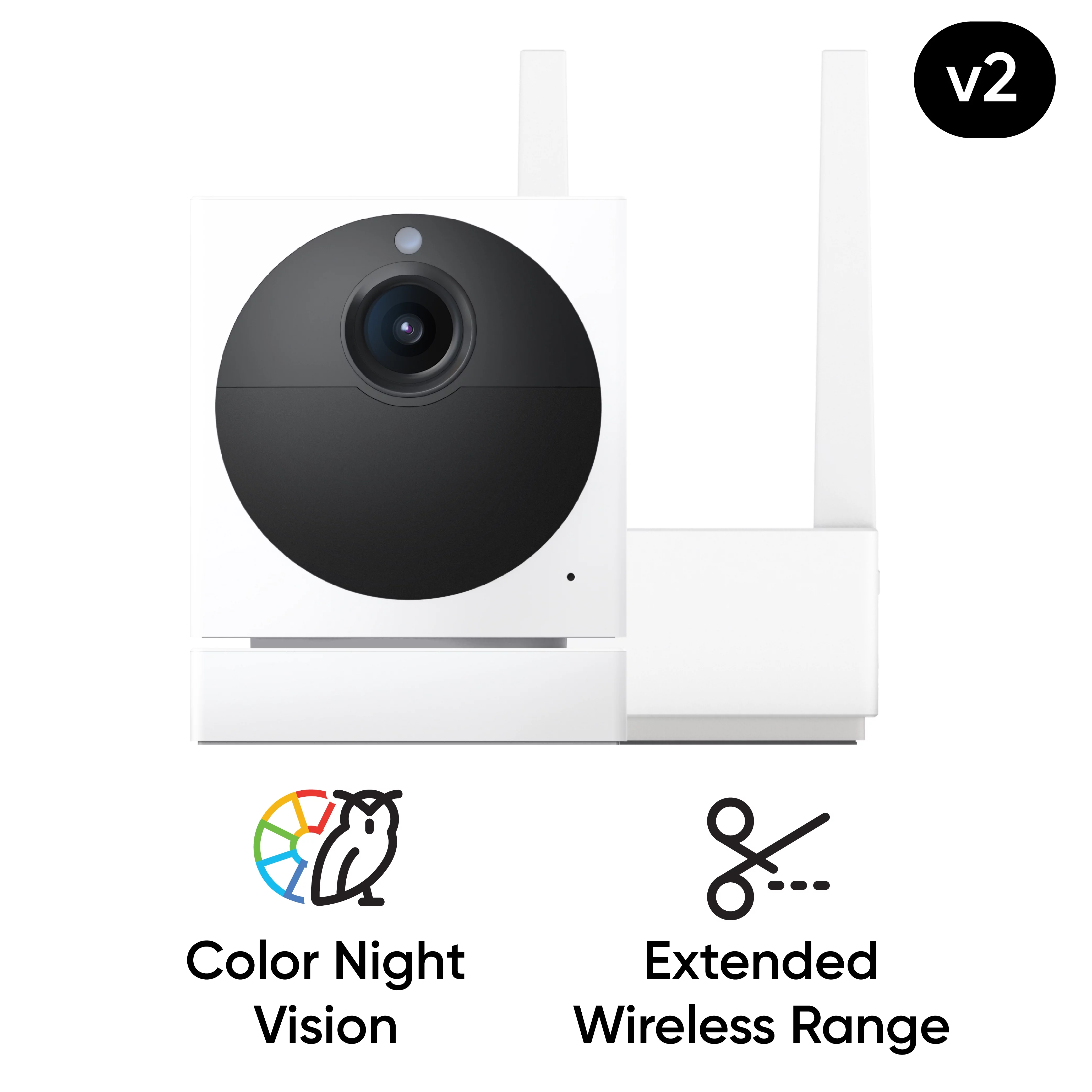 WYZE Cam Outdoor Starter Bundle v2 (Includes Base Station and 1 Camera), 1080p HD Indoor & Outdoor Wireless Security Camera with Color Night Vision, 2-Way Audio