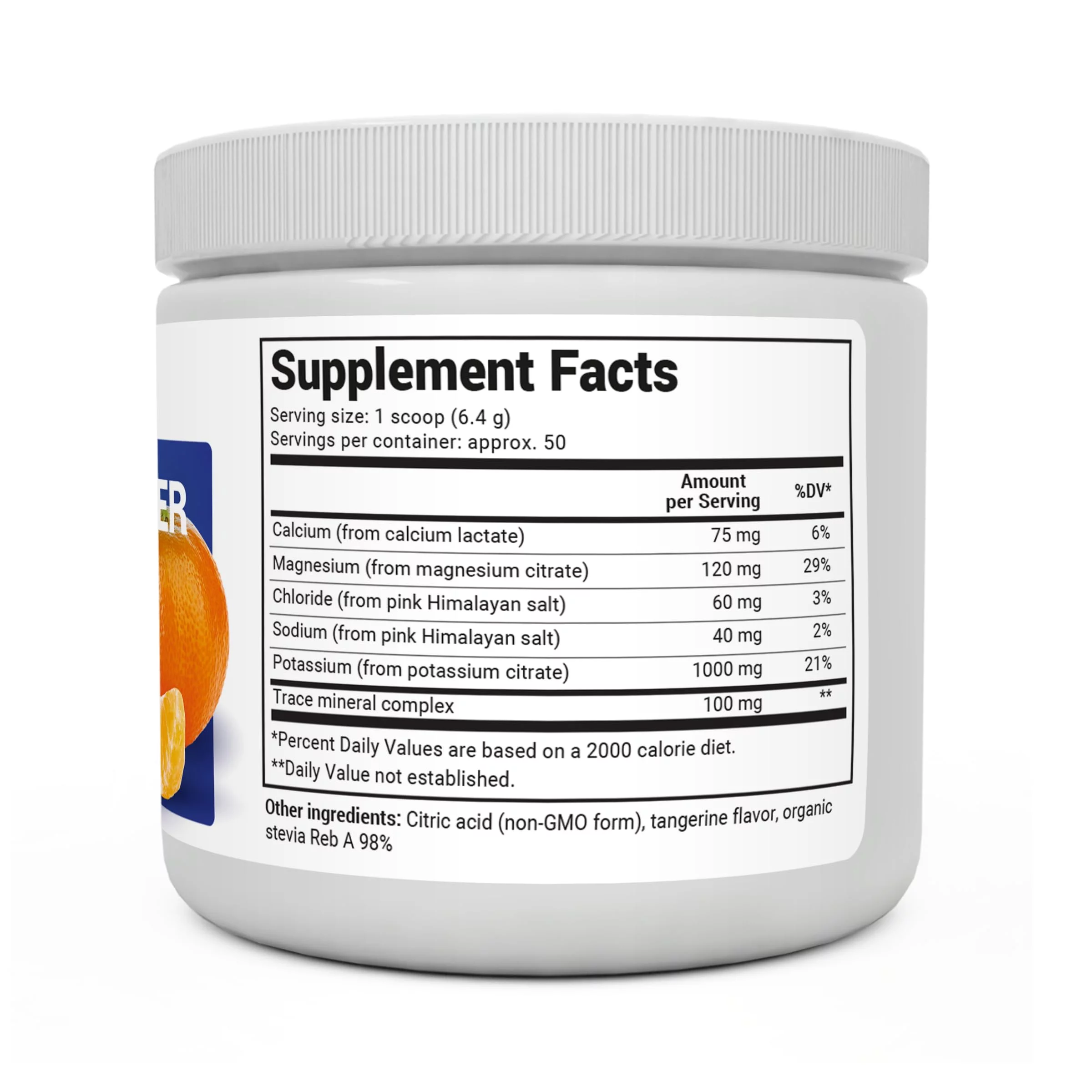 Dr. Berg Electrolyte Powder, Tangerine Flavor Hydration Powder - 50 Servings