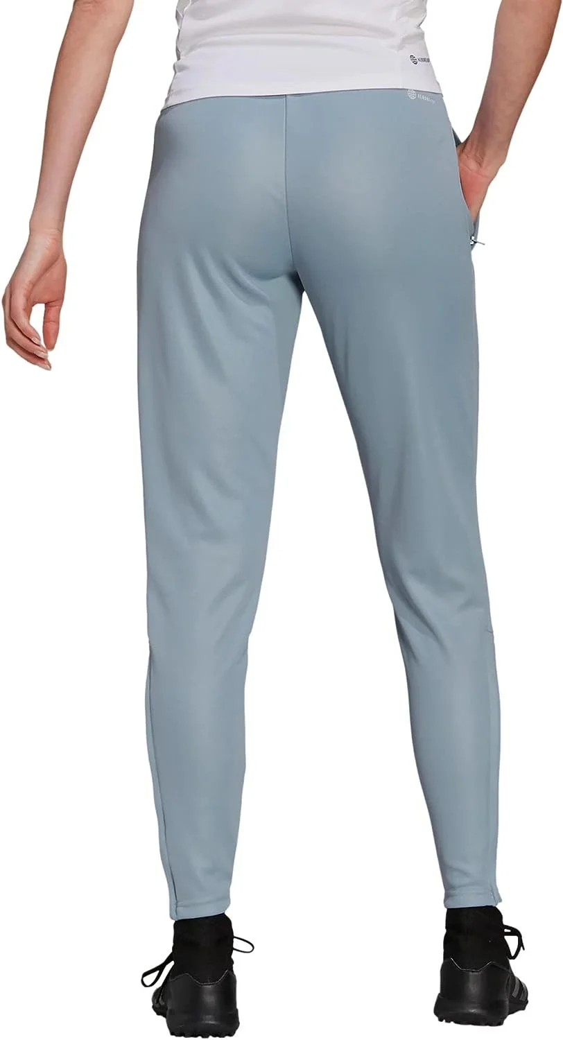 adidas Women's Disruptive Stripes Soccer Pant Light Blue Grey Size XL