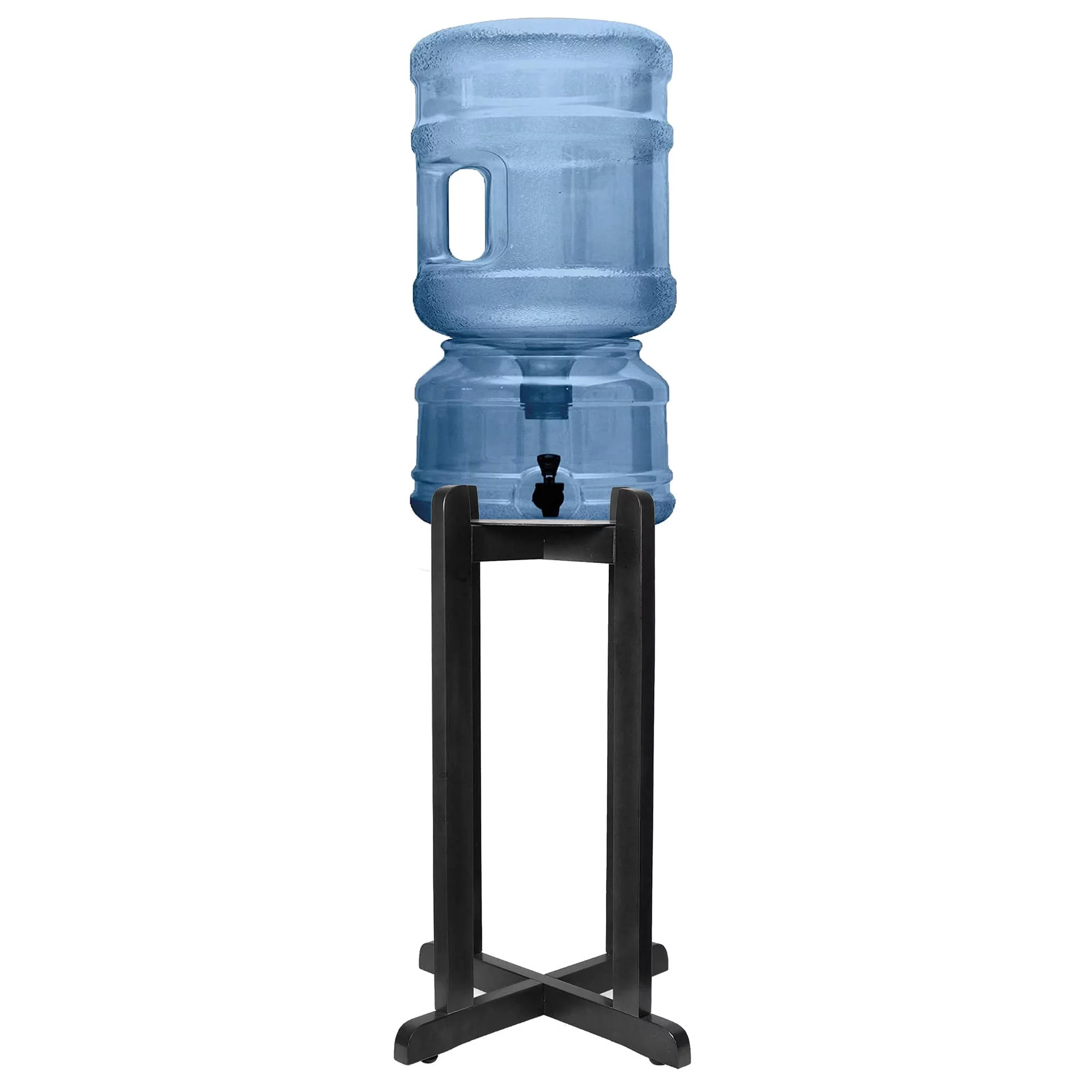 27 Inch Solid Wood Stand for 1 -5 Gallon Water Bottles & Crocks Black