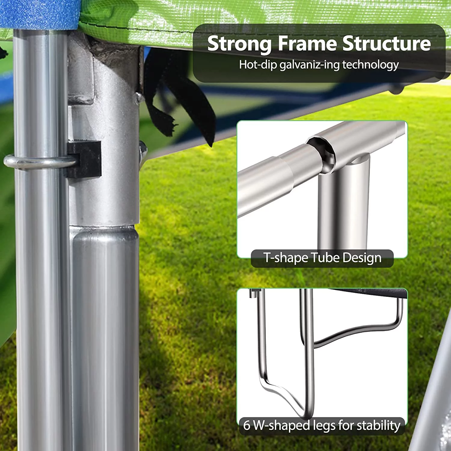 LISUEYNE 14FT Trampoline with Enlosure,Recreational Trampoline with Slide and Swing,Basketball Hoop,Ladder,Outdoor Fitness Trampoline,1200lbs Weight Capacity