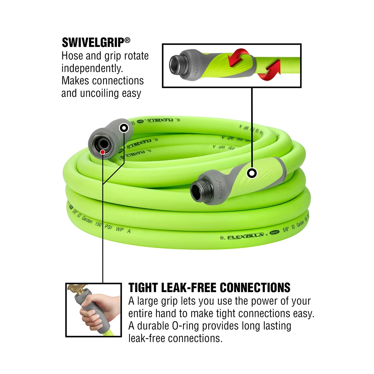 Flexzilla® SwivelGrip® Garden Hose, 5/8