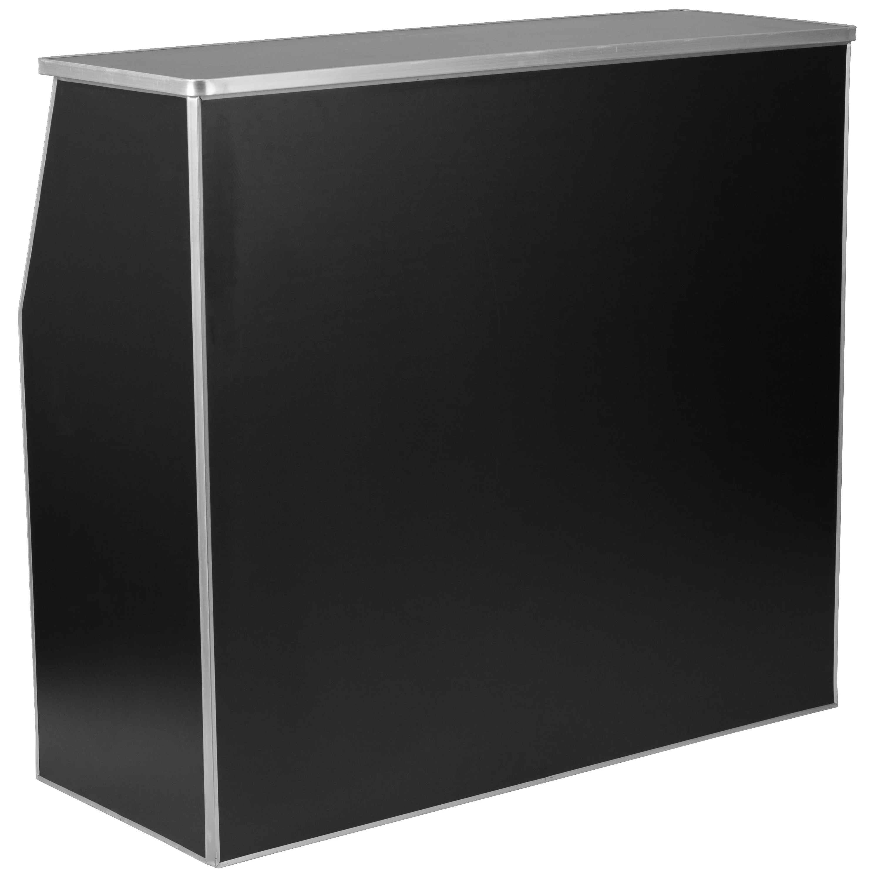Flash Furniture Amara 4' Black Laminate Foldable Bar - Portable Event Bar