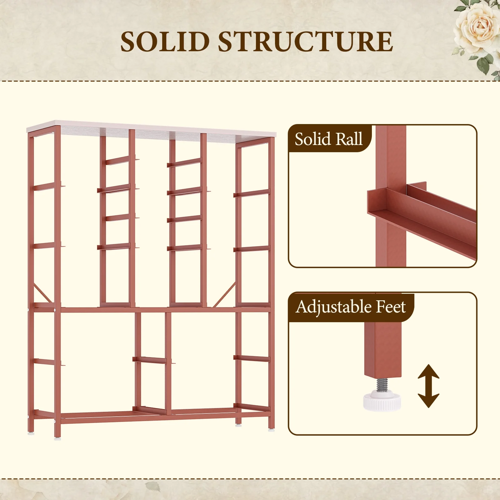 Towallmark 15 Drawer Dresser Chest of Drawers for Bedroom Living Room, Fabric Storage Organizer With Wood Top , Hallway, Closet, Nursery, Pink