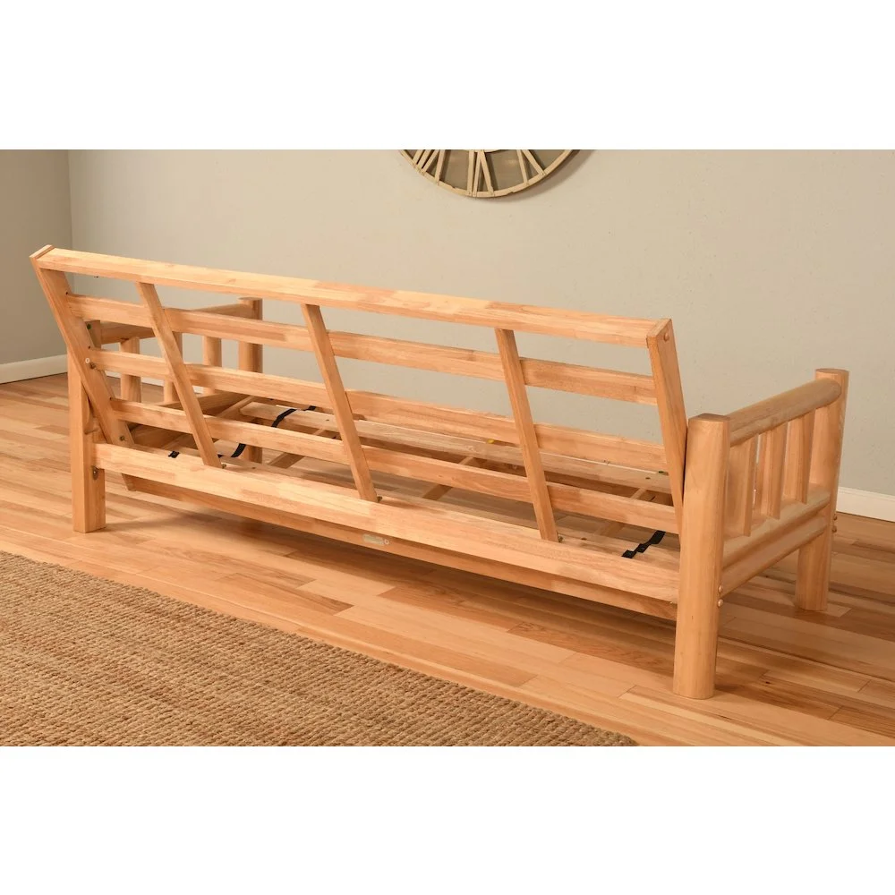 Kodiak Furniture Lodge Solid Wood Futon with Storage Drawers in Natural