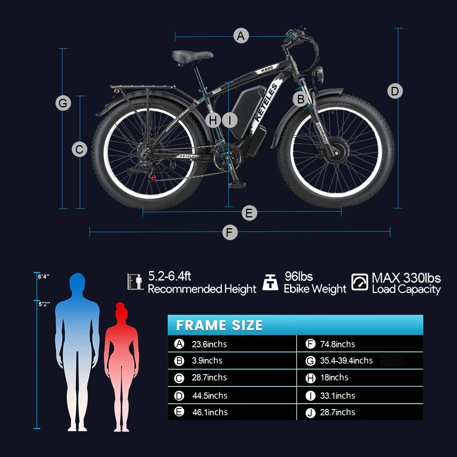 Electric Bike for Adults, 2000W 26” Fat Tire Electric Bike, 35MPH AWD Dual Motor Electric Bicycles, 48V 22.4AH Battery Fast Ebikes Dual Hydraulic Brakes