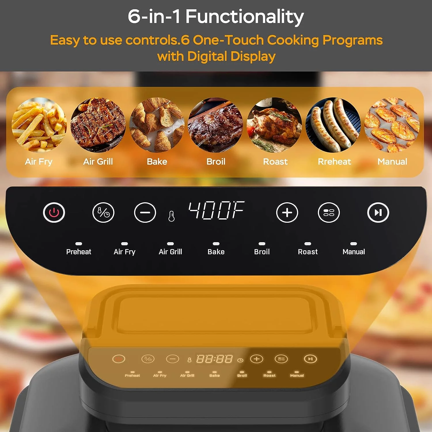 Geek Chef Electric Smokeless Indoor Grill, 7-in-1 Electric Indoor Nonstick Grill, Portable BBQ Grill with Temperature Control, Non-Stick, Dishwasher Safe, 1500W, Black