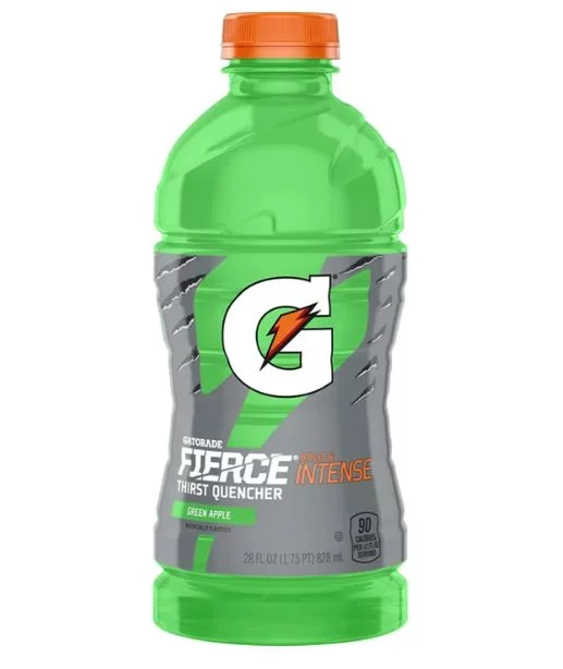 Gatorade Fierce Green Apple 28 oz Bottle, Quantity of 6