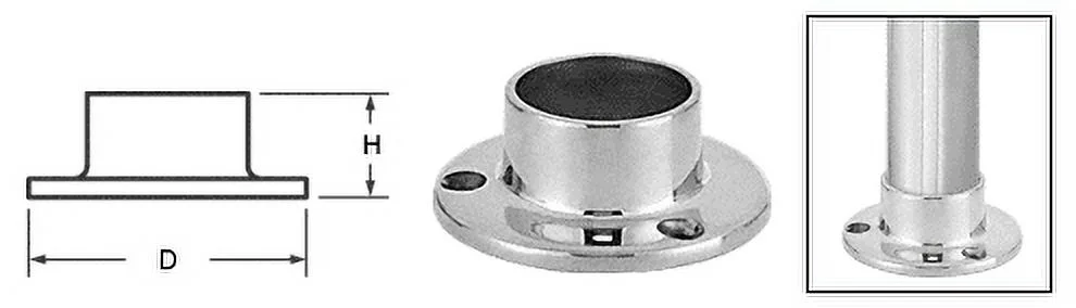 CRL HR20YPS Polished Stainless Full Flange for 2