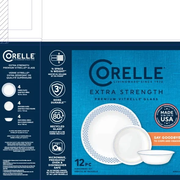 Corelle Amelia 12-Pc Dinnerware Set, Serves 4