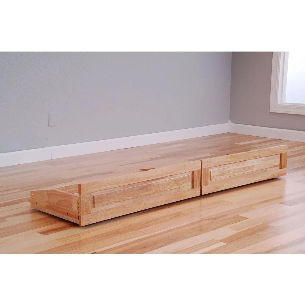 Kodiak Furniture Lodge Solid Wood Futon with Storage Drawers in Natural