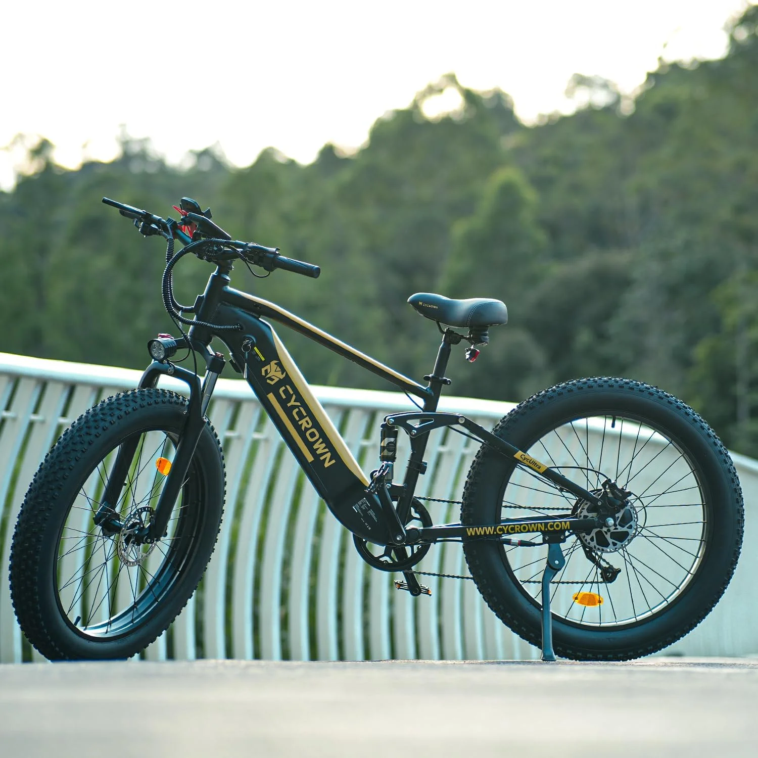 CYCROWN CycUltra-W Electric Bike for Adults, 1000W Powerful Motor 75Miles Ebike, 9 Speed Ebike, 26