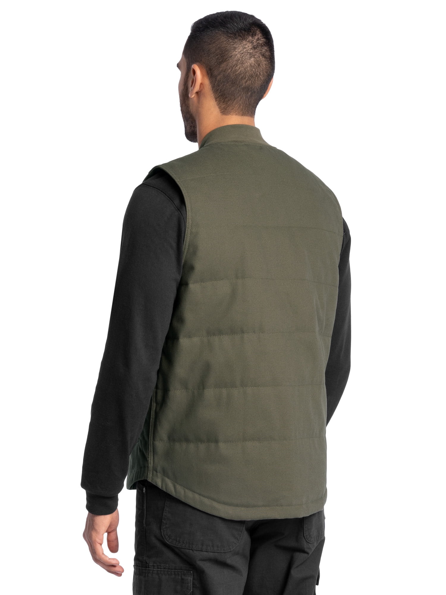 Wrangler Workwear Men's Quilted Duck Work Vest, Size Small to 3XL (Men's and Big Men's)