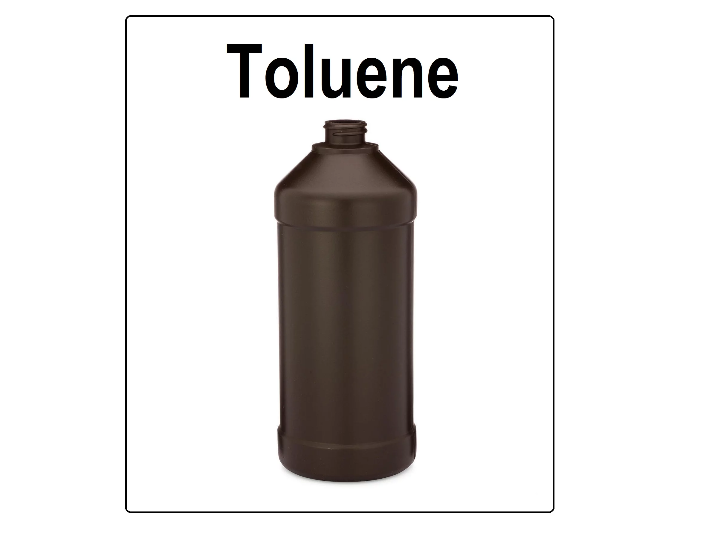 Toluene (toluol) 1000ml (32oz) High Purity Solvent in Brown Barrier Bottle