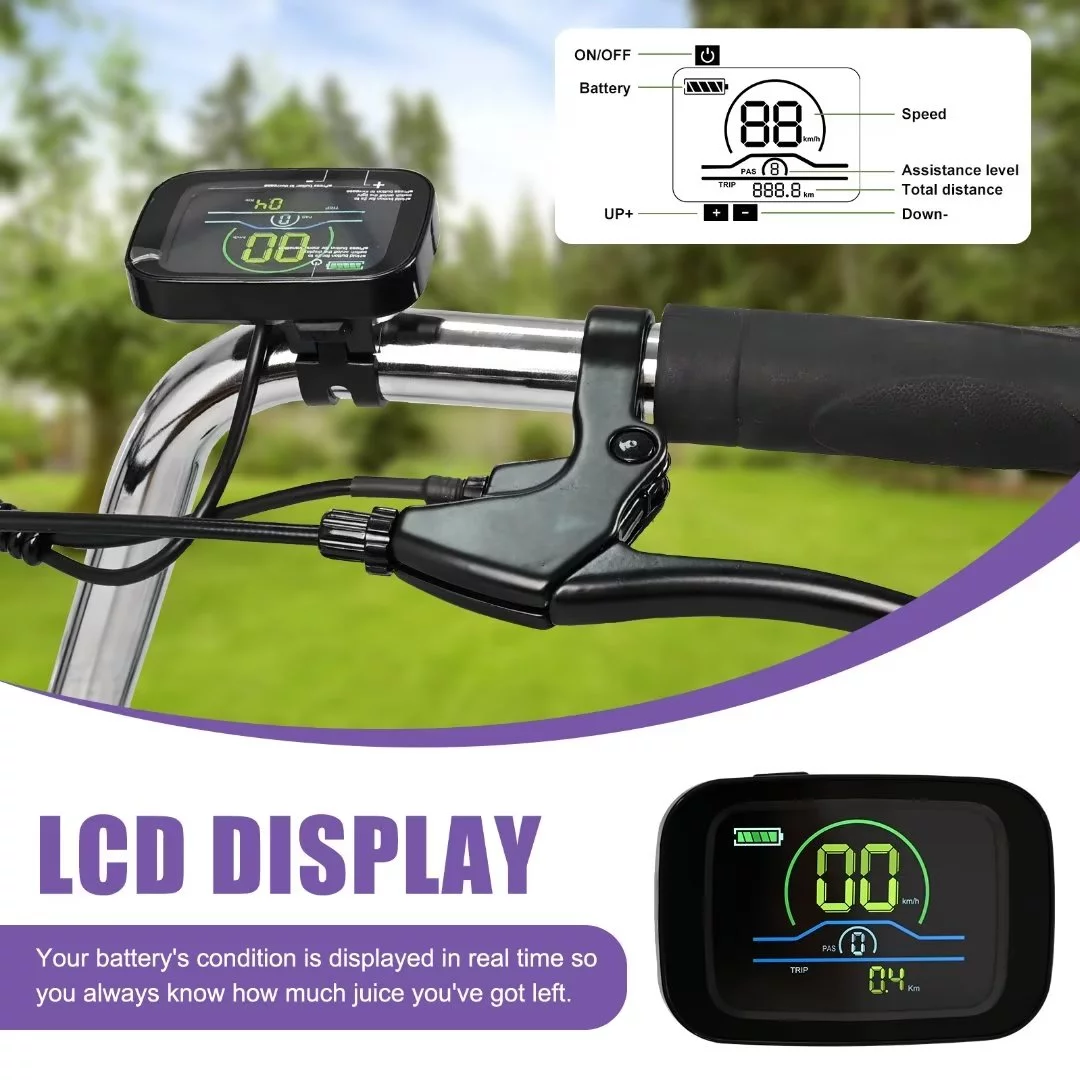 Docred 24 Inch Adult Electric Tricycles 3 Wheel Electric Bike, 15.5 mph 350W Electric Trikes for Seniors,7-Speed & 4 Adjustable Riding Modes Electric Tricycle with 36V Removable Lithium Battery,24Inch