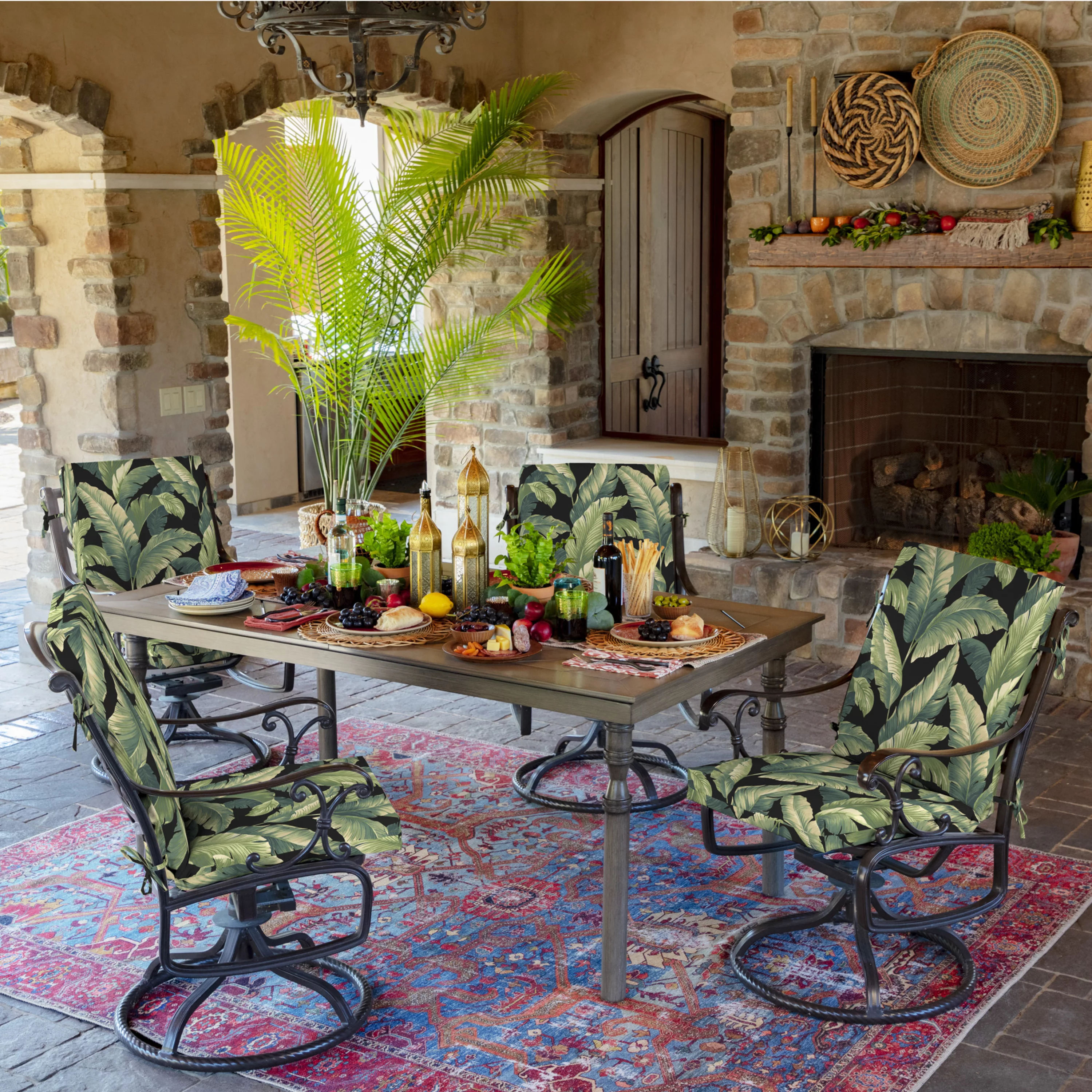 Arden Selections Outdoor Chair Cushion 16.5 x 18, Onyx Cebu